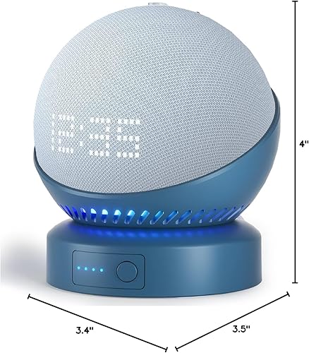 Miniatura 8 de Base de batería Liboer para Echo Dot 5ta Generación, base de batería portátil para Echo Dot 4ta Generación y soporte de batería para HomePod Mini,