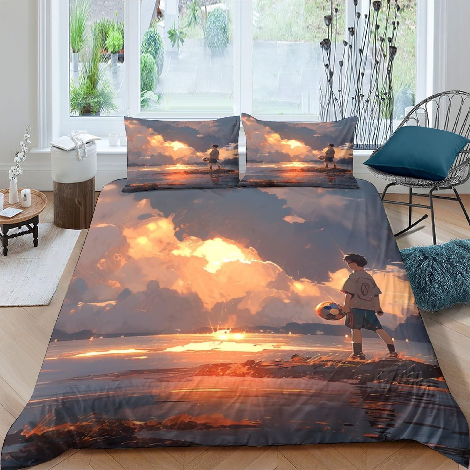Housse de couette football 220x240cm, le cadeau d'anniversaire idéal pour ado fan de foot
