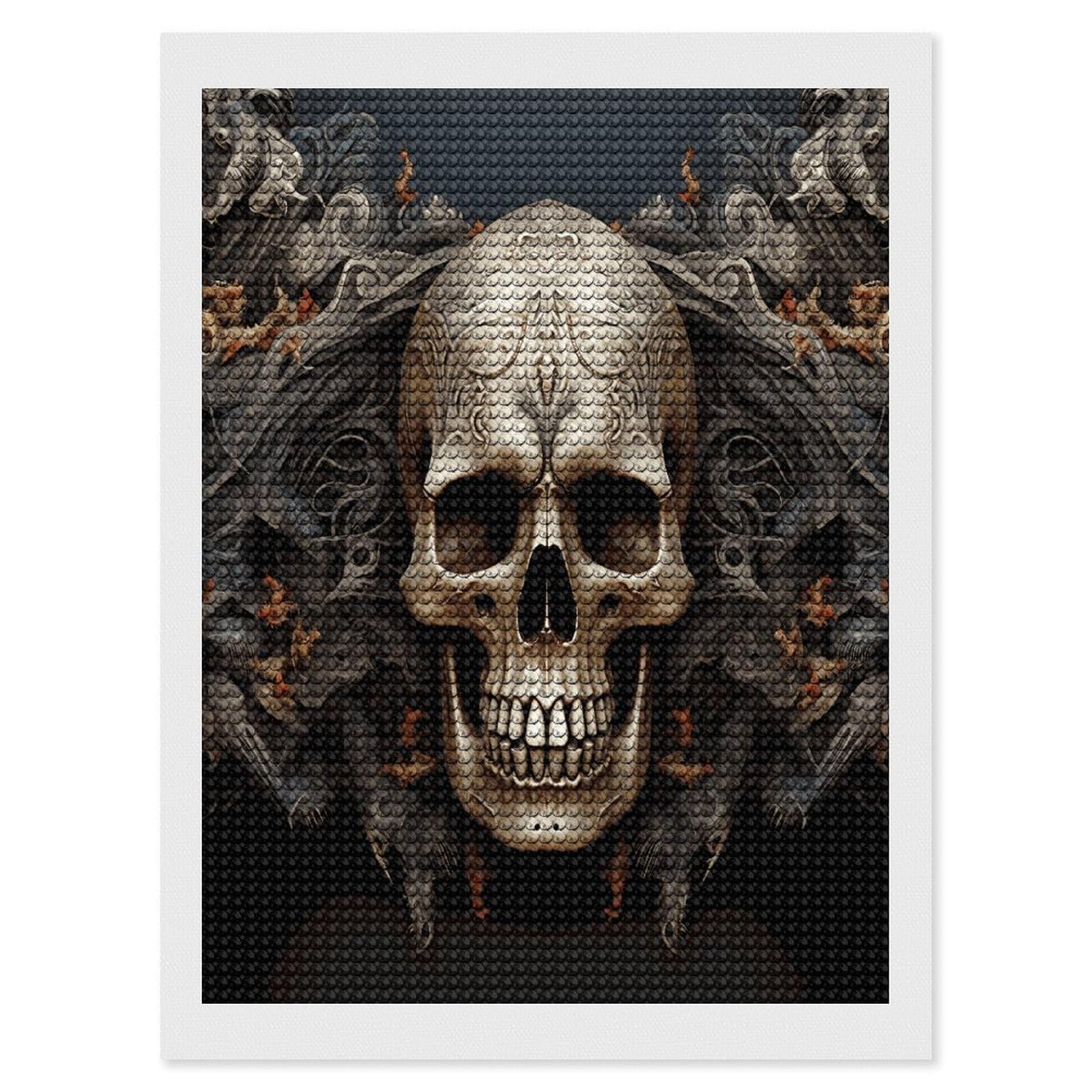 LDGSUPH Skulls Diamond Painting Kits for Adults Paint with Diamond Pictures Art DIY Full Drill Diamond Dots Painting Personalized Diamond Photo for Home Wall Decor Gift 12"x16"