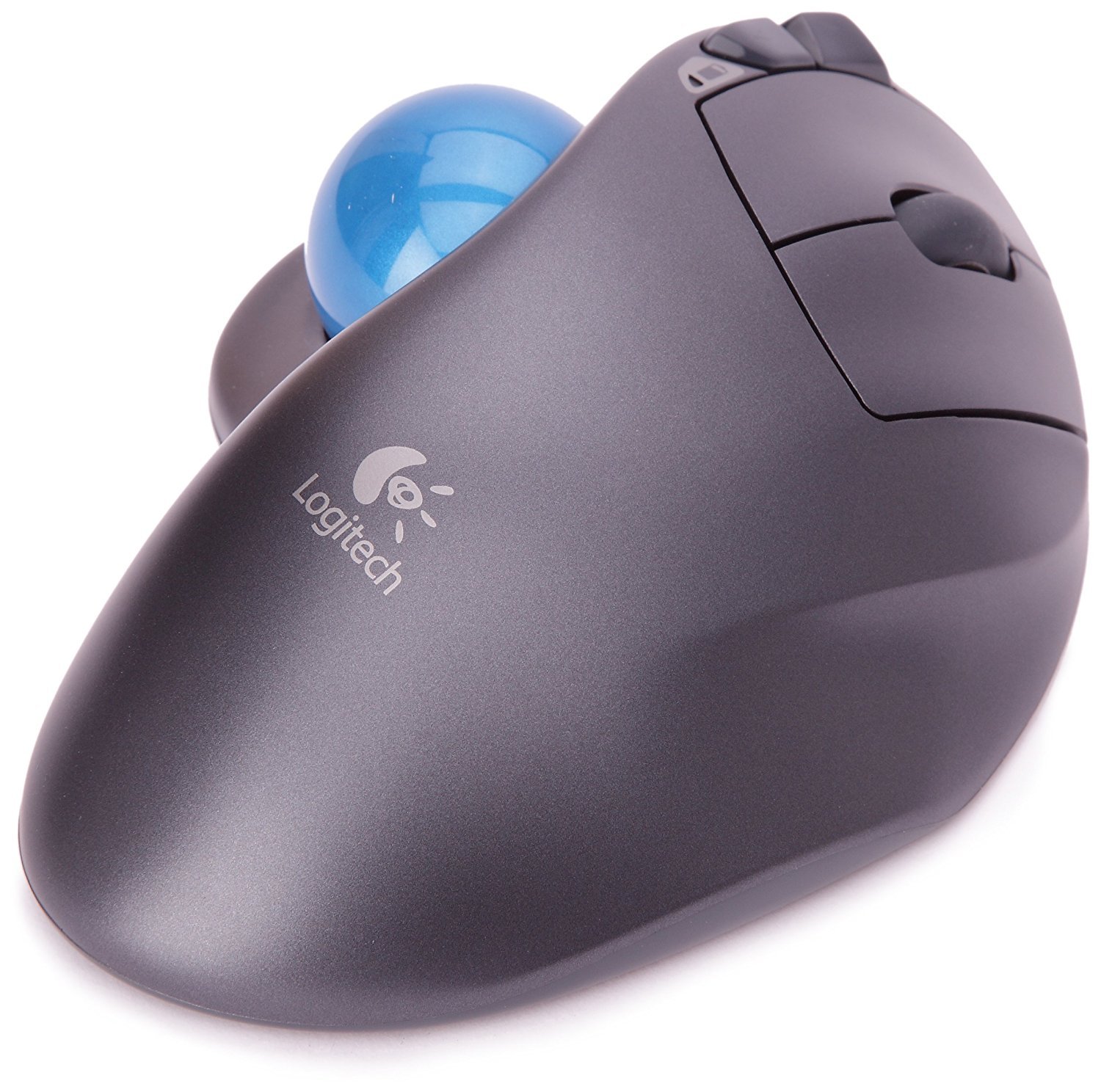 Logitech M570 Trackman Kabellose Ergonomische Trackball-Maus | 2.4 GHz Unifying USB-Empfänger, 18-Monate Akkulaufzeit, 5 Programmierbare Tasten, Scroll-Rad, PC/Mac, Englische Verpackung