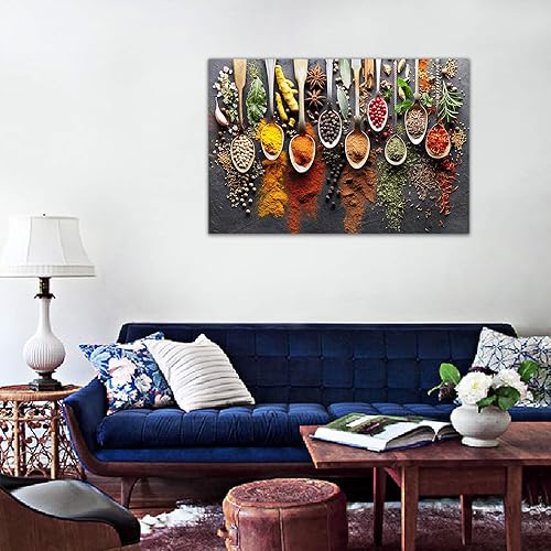 Vista 78 de Arte de decoración de pared para comedor, cocina, cocina, comedor, especias, verduras, cocina, comedor, decoración de pared, pintura artística