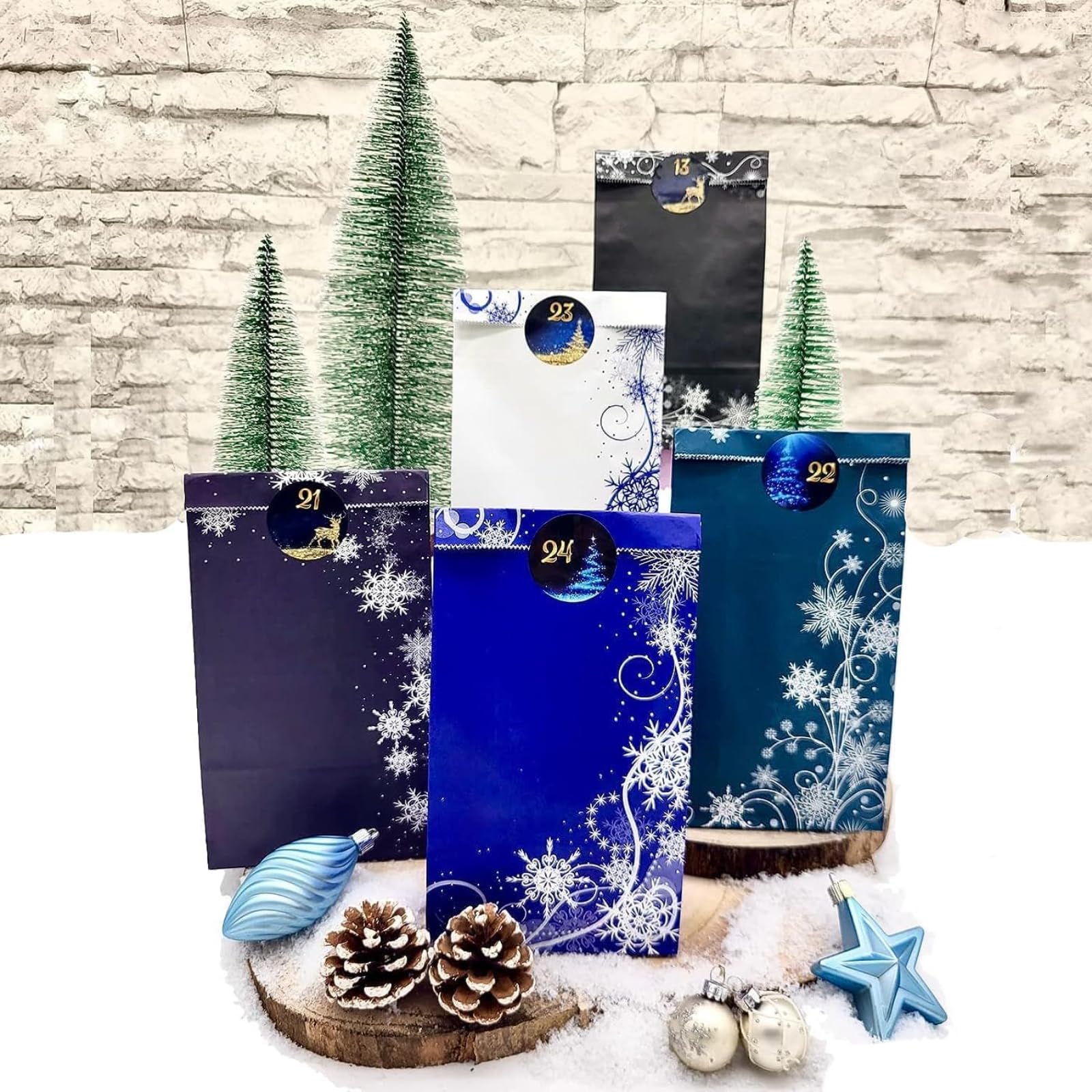 Creare il proprio calendario dell'avvento per Natale: sacchetti sorpresa