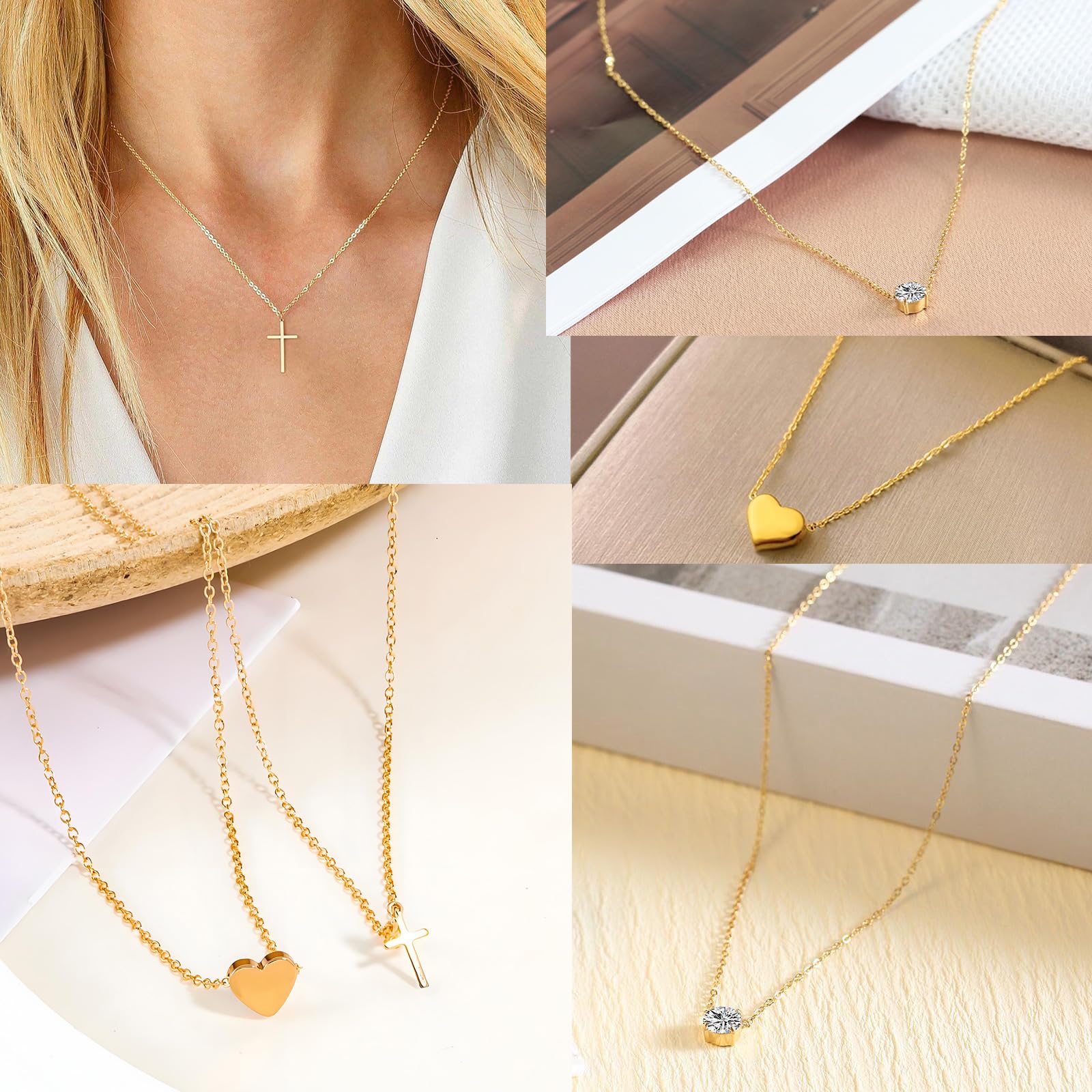 Golden Jewelry Sets for Women Fashion Costume Jewelry Includ Necklace Bracelet Rings Earrings Set