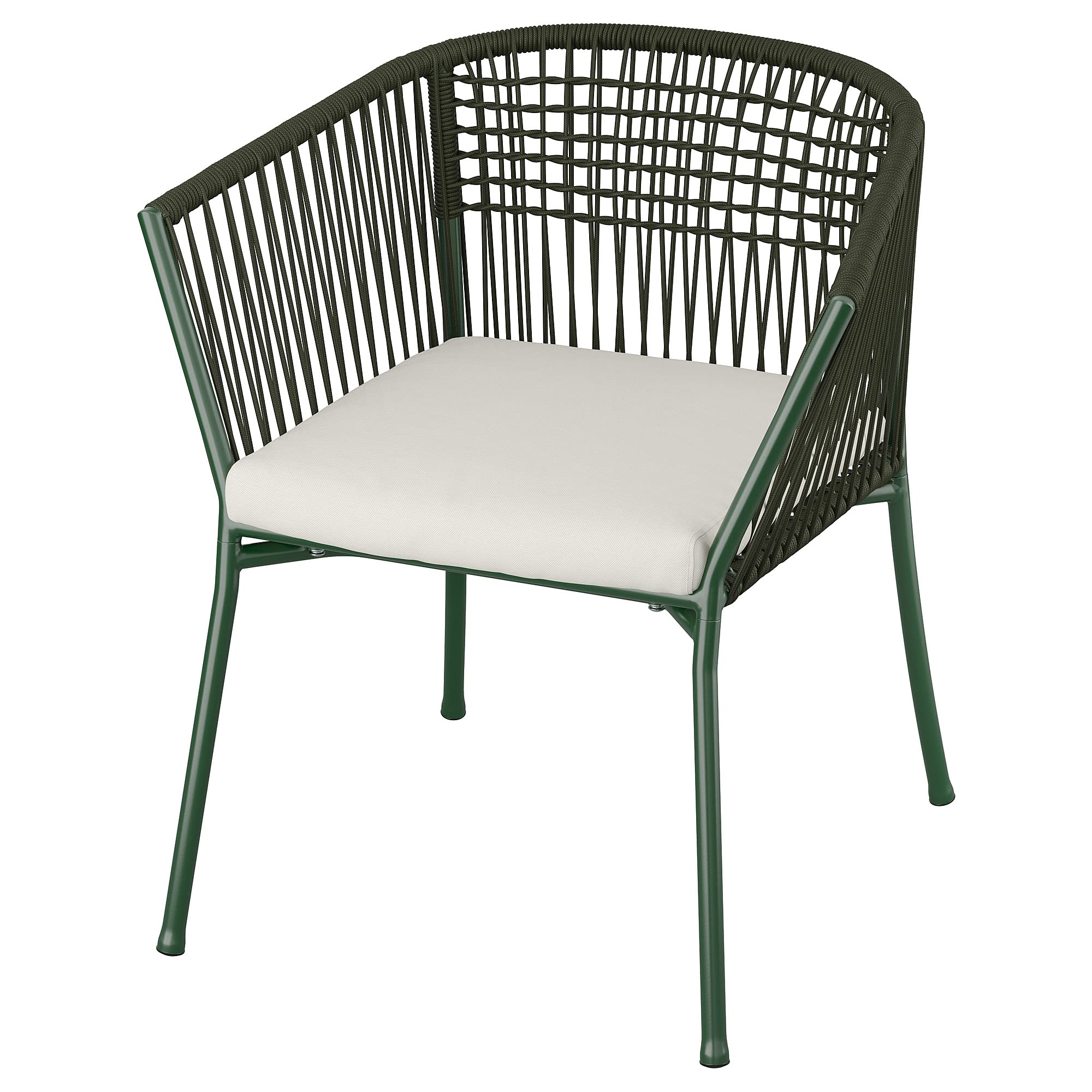 Chaise d'extérieur avec accoudoirs SEGERÖN contre le mal de dos lors des repas de jardin