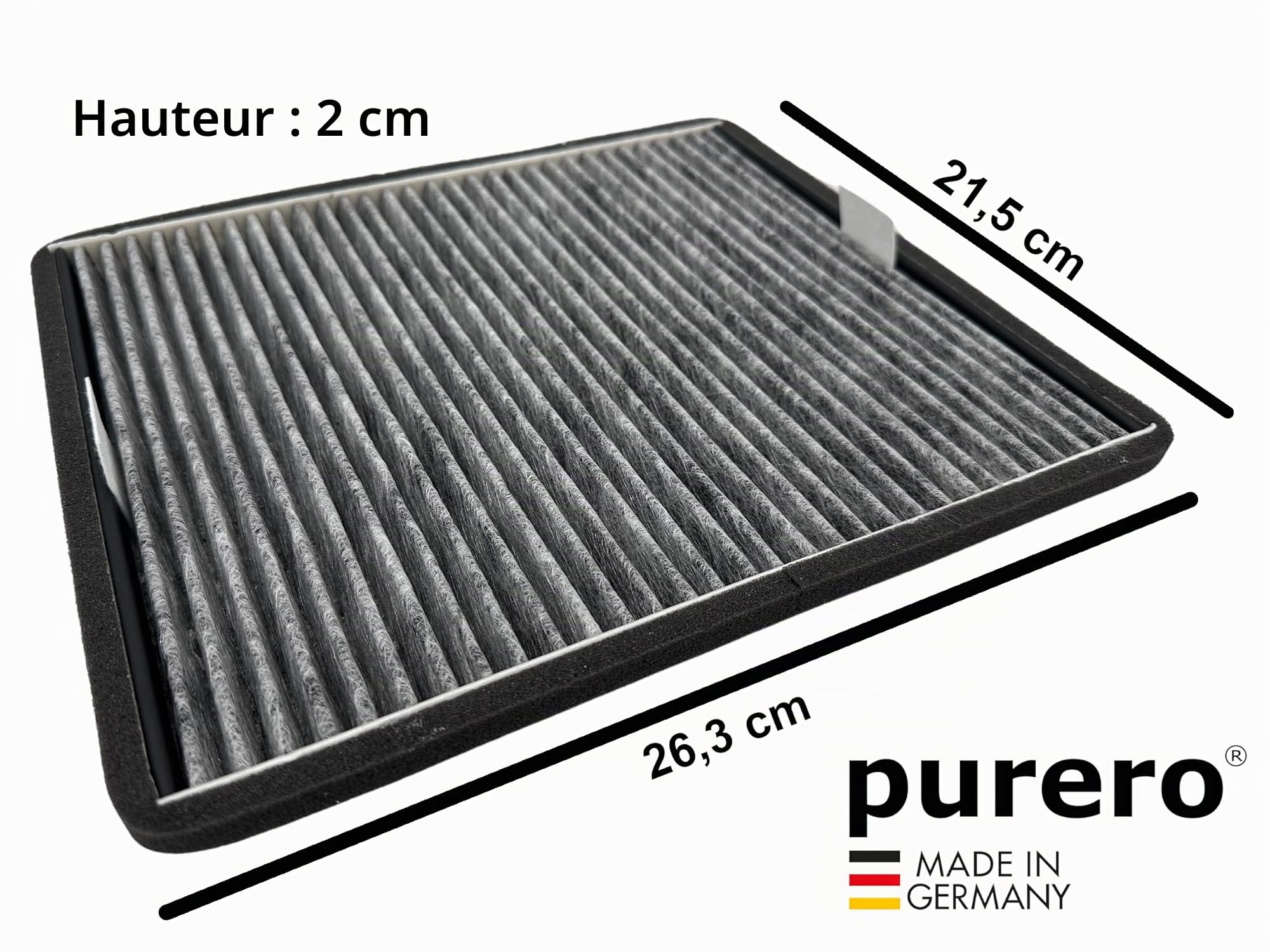 Filtre de rechange DKF 15-P compatible avec les hottes Miele DA 25xx / DA 2450 / DA 2580/4002516429159 / 11762550 / 28996423EU1 - Filtre anti-odeurs - Fabriqué en Allemagne