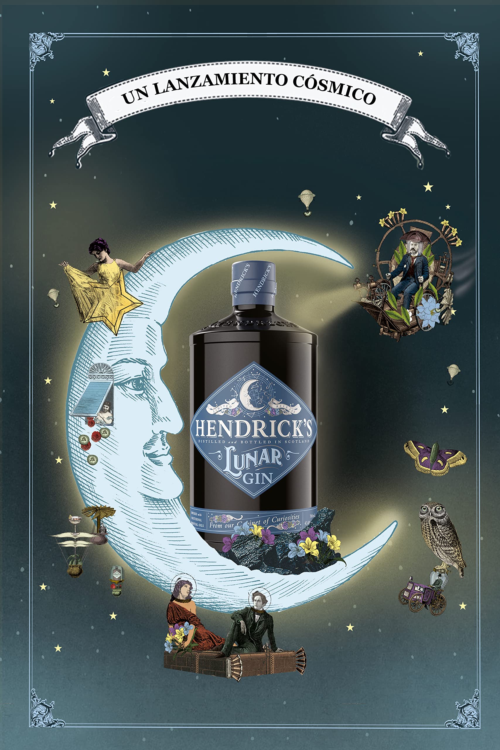 Hendrick's Lunar Ginebra Premium, edición limitada, 700ml