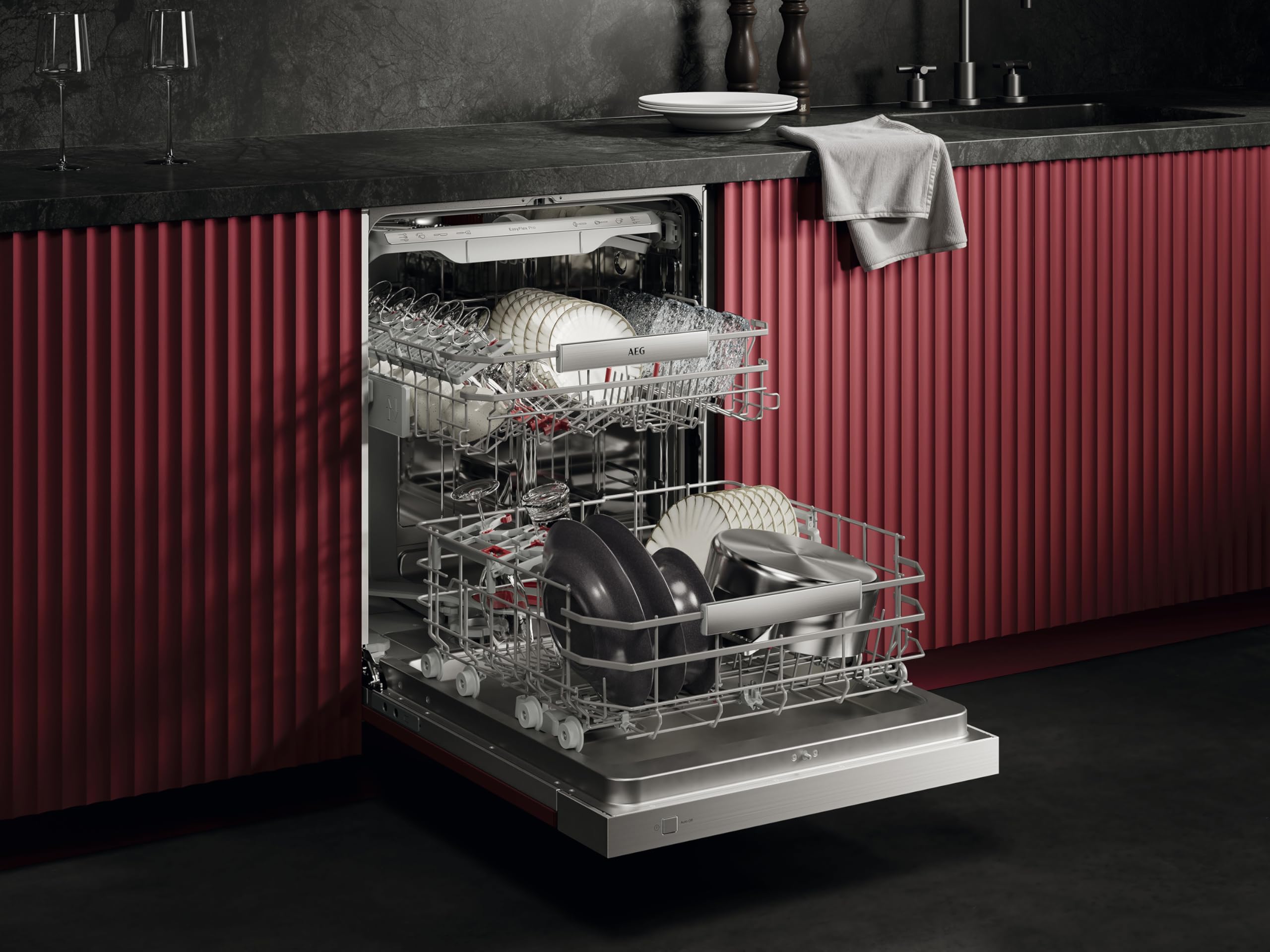 Aeg teilintegrierbarer GeschirrspülerT8200B4SCM – Bild 3