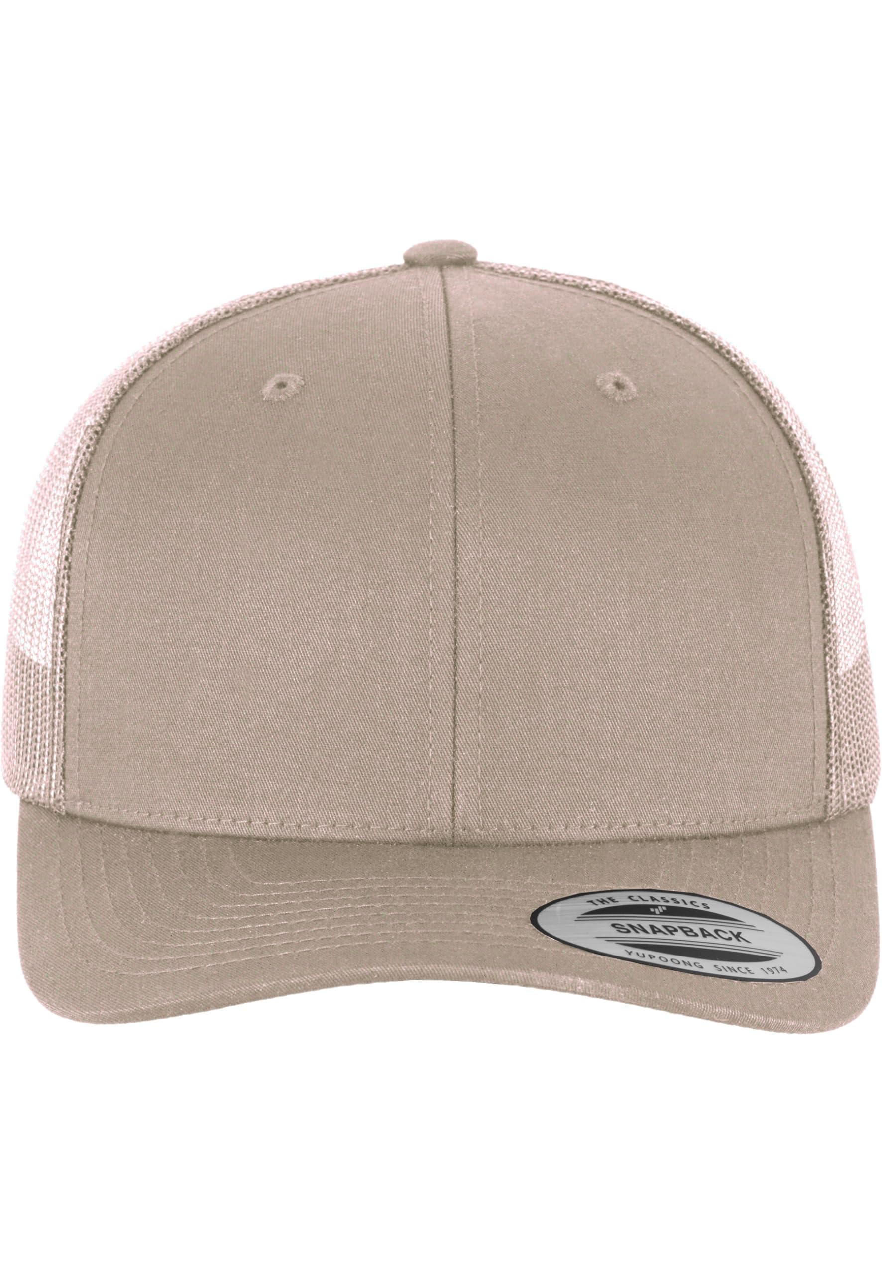 Flexfit Snapback Unisex Baseball-Mütze | Trucker Kappe Mesh Basecap, Braun (khakhi), Gr. One size
