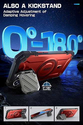 Miniatura 4 de SUPCASE Funda para iPhone 14 Pro Max iPhone 13 Pro Max con soporte para cámara, compatible con MagSafe Clip de cinturón integrado Funda magnética