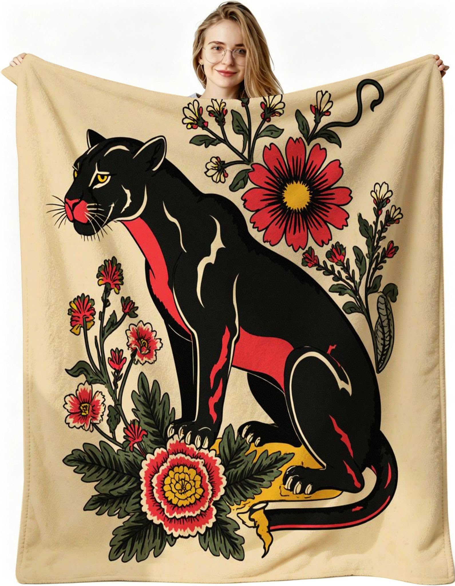 Coperta Pile Matrimoniale 240x260 cm Leopardo Nero, Coperta XXL Super Morbida Multiuso Come Copriletto o Plaid da Salotto, Calda e Leggera, Protezione dal Freddo, AW6072