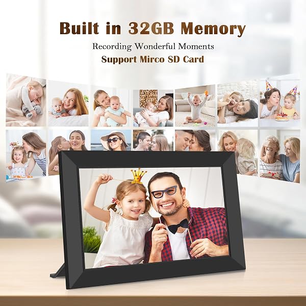 Frameo Digital Picture Frame, 10.1-Inch HD, 1280 x 800 IPS Touchscreen, with Wi-Fi, 32 GB Storage, Auto Rotation, Easy Sharing of Photos, Videos via Frameo App - 5