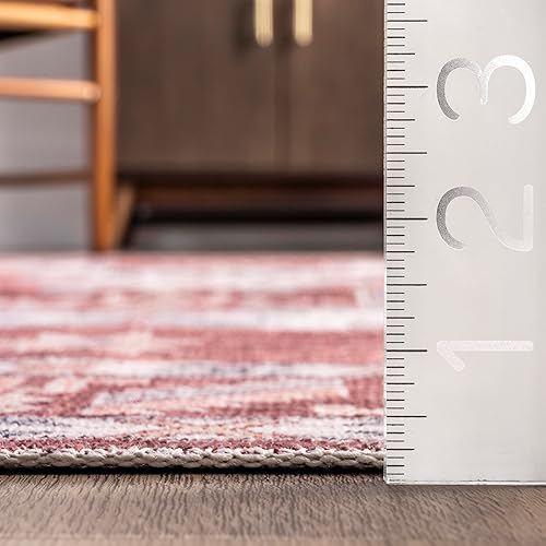 Miniatura 7 de nuLOOM Norma - Alfombra tradicional lavable a máquina, 6 x 9 pies, color azul