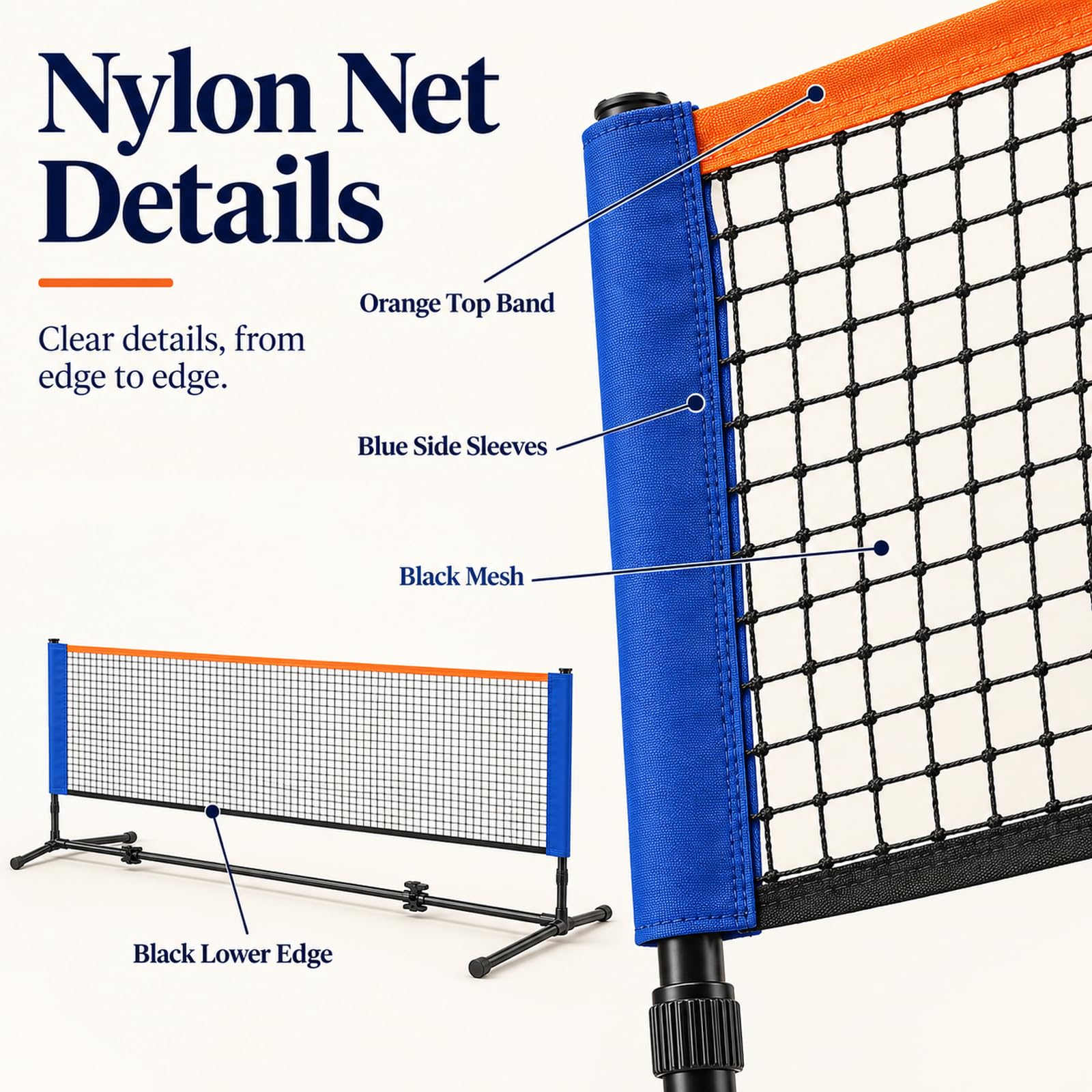 Red de Bádminton,Red de bádminton-Pickleball Regulable en Altura