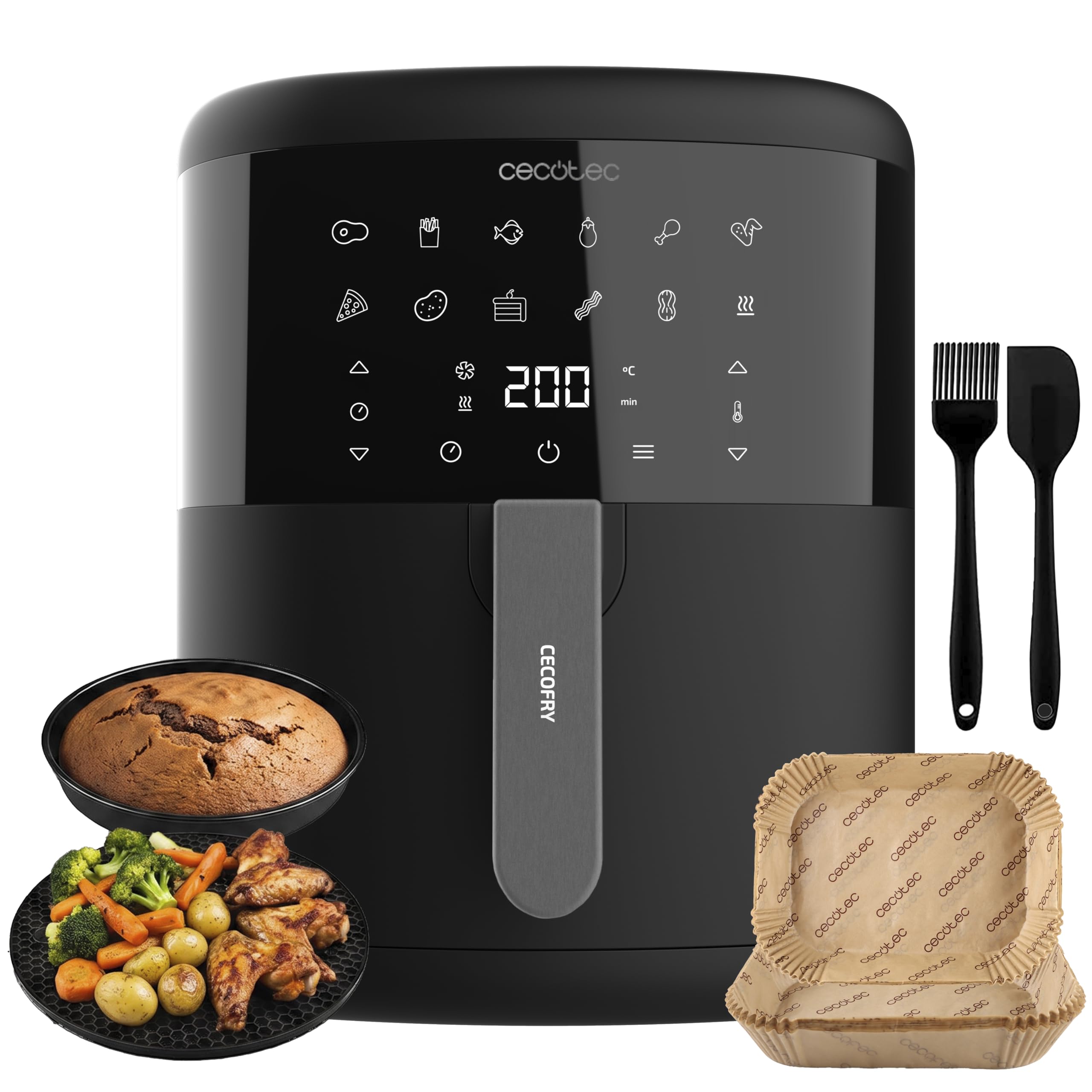 Cecotec Heißluftfritteuse Cecofry Bombastik 6000 Full Hot 6L