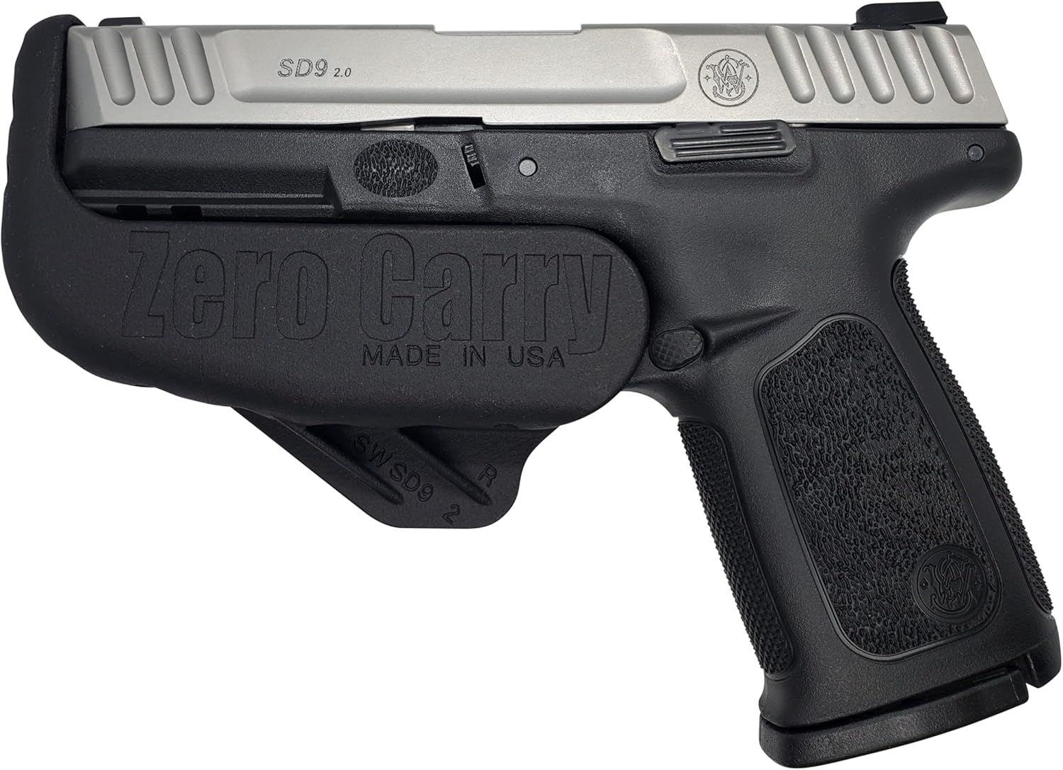 Fits S&W SD9 2.0, SD9, SDVE. Zero Carry Elite IWB Holster. As Slim as Your Gun. Invisible, Comfortable, and Secure. Built in Gun Retention and Trigger Guard. Lightweight with no Added Bulk