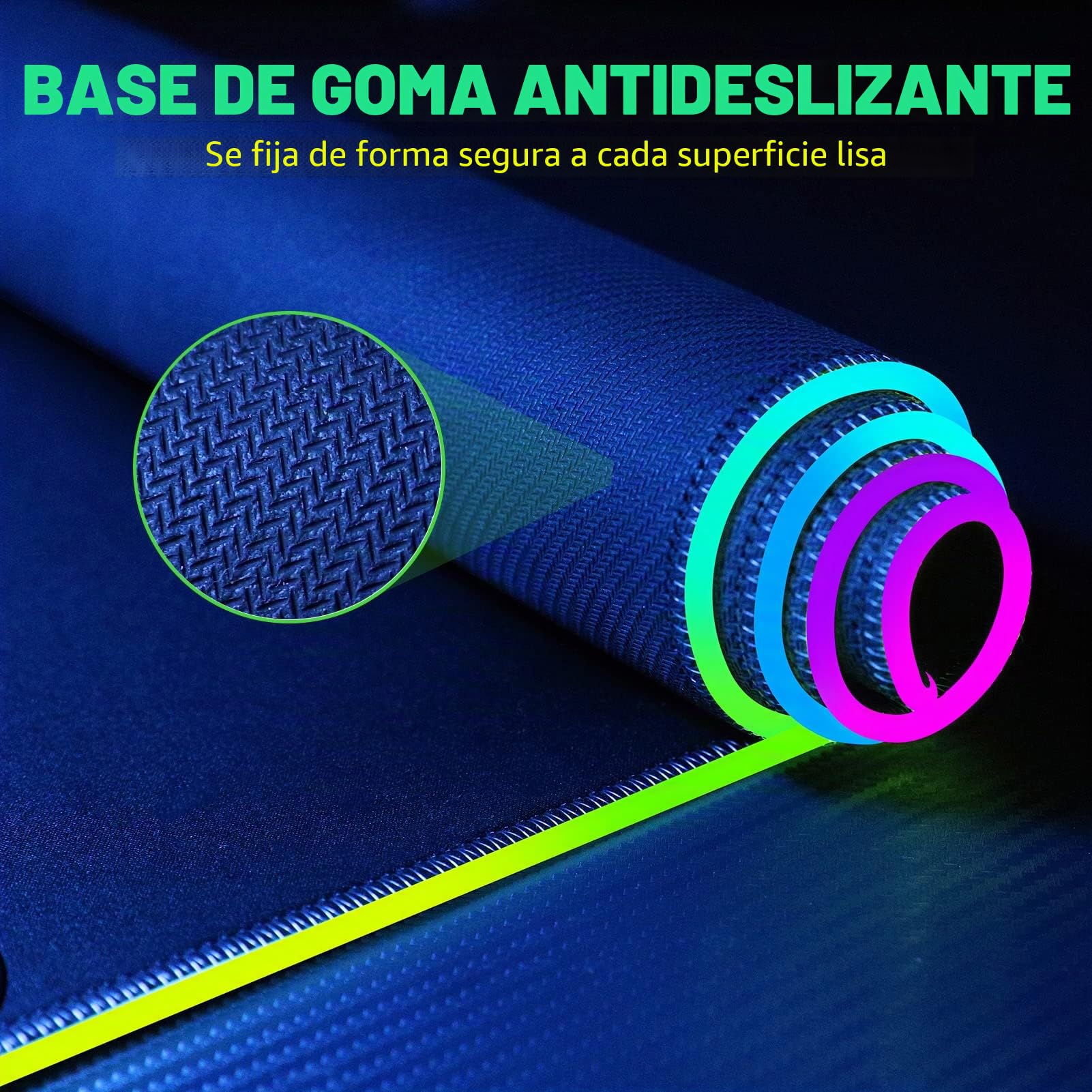 GIM RGB Alfombrilla de Ratón Magnética para Juegos 800x300x4cm con Carga Rápida de 15W Carga Inalámbrica Qi para Teléfono Móvil iPhone 14/14 Pro, Alfombrilla de Ratón LED XXL Impermeable Alfombrilla