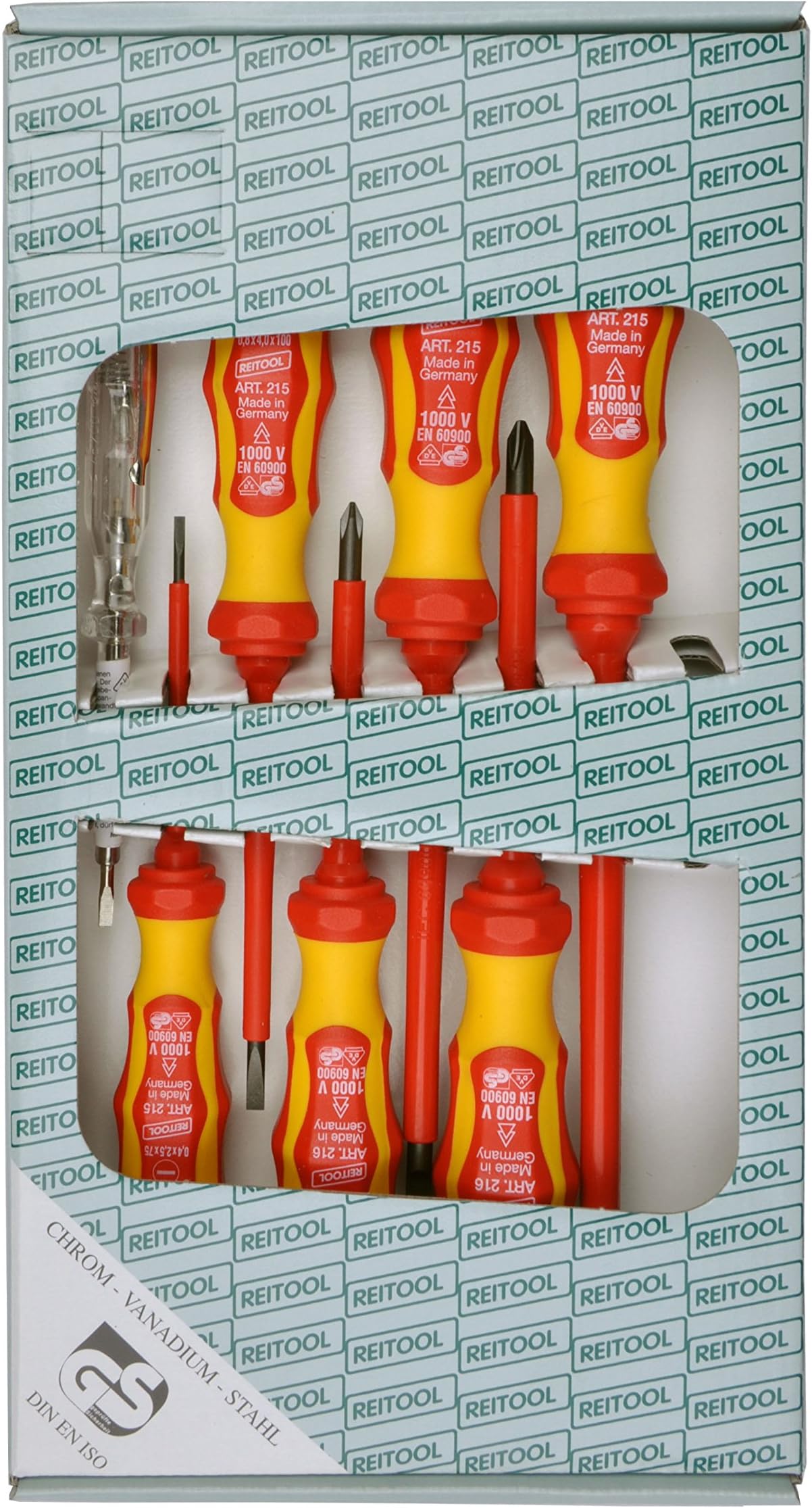 reitool 219 Series 7 VDE Insulated Screwdriver, Yellow