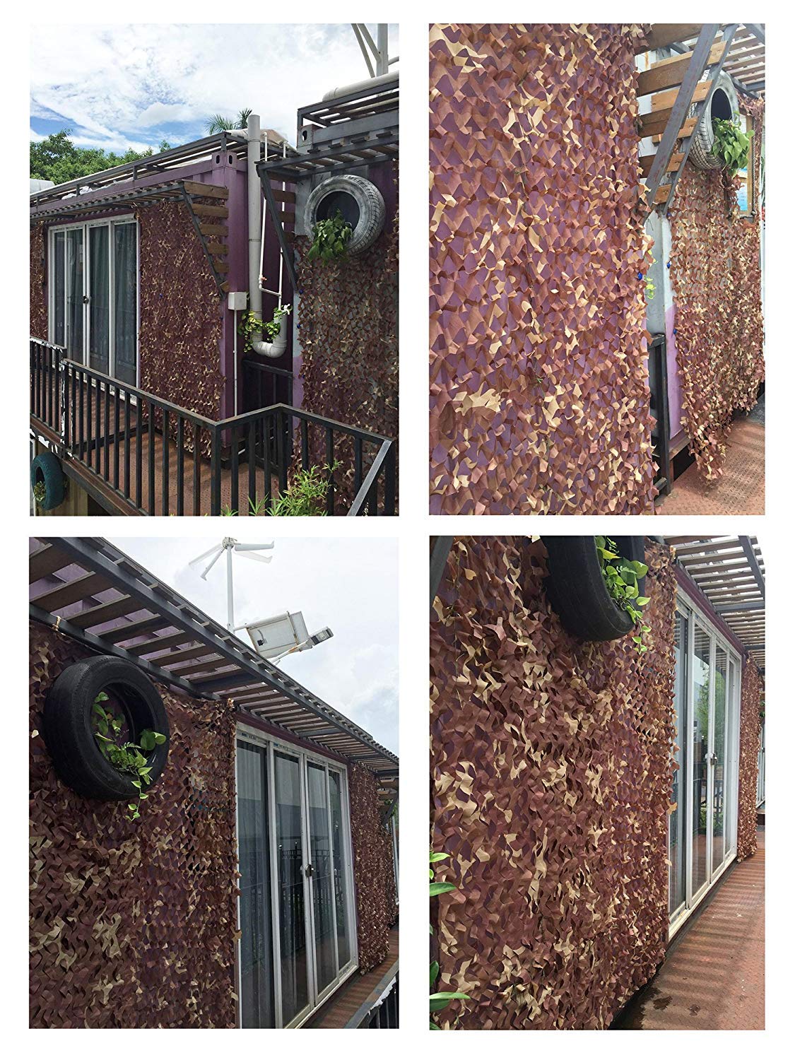 LOOGU Custom Woodland Camuflaje Red Camping Caza Militar Camuflaje Neto — view 7