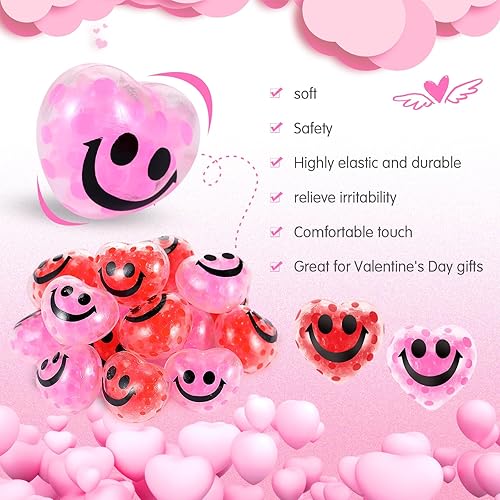 Miniatura 4 de Shappy Paquete de 200 cuentas de agua de San Valentín, decoración de mini bolas de San Valentín, bolas de estrés en forma de corazón, recuerdos de