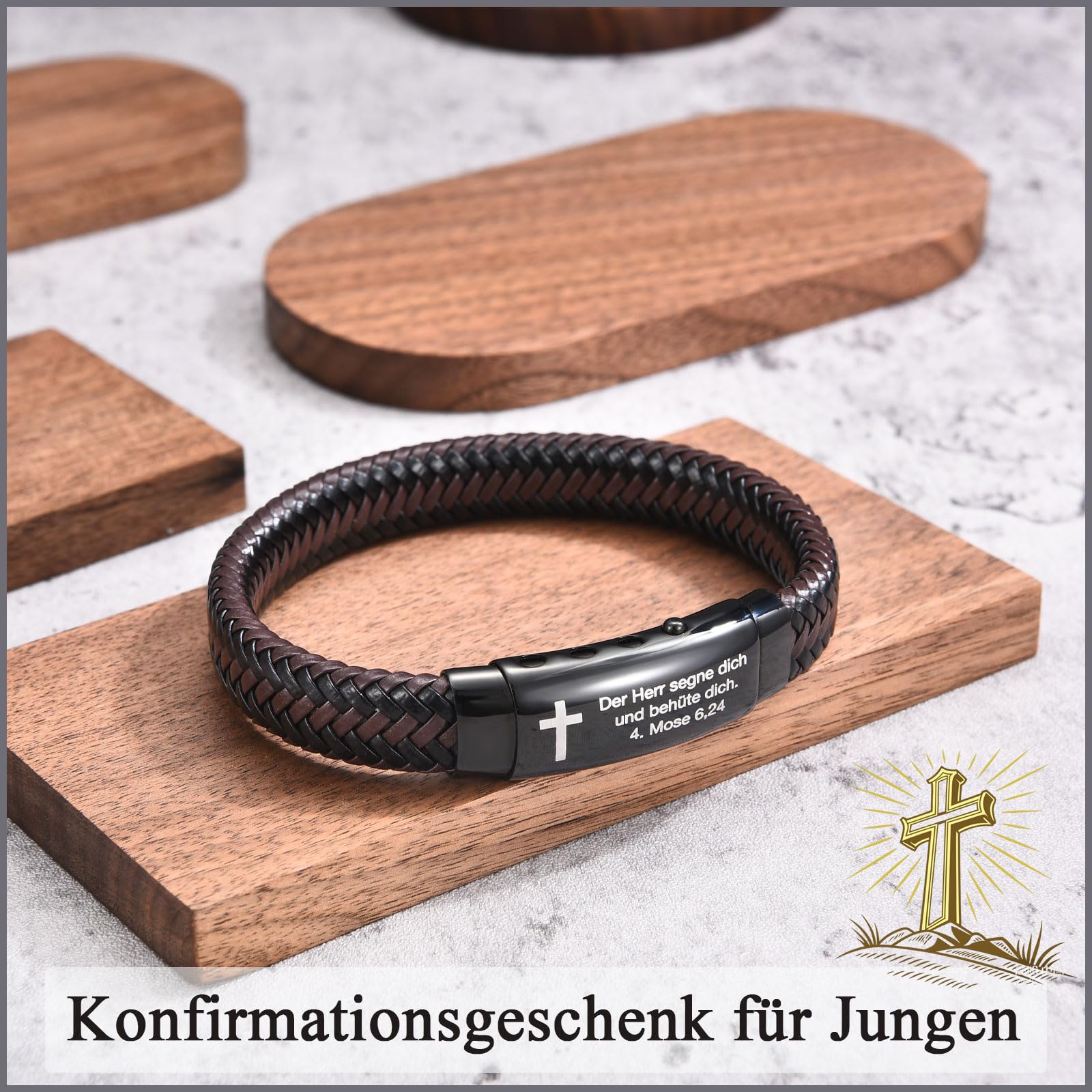 EPVID Kommunion Konfirmation Geschenk Junge, Konfirmationsgeschenk für Jungen, Erstkommunion Geschenke für Jungs Sohn Bruder Neffen Enkel Patensohn von Mama Papa Taufpaten - 3