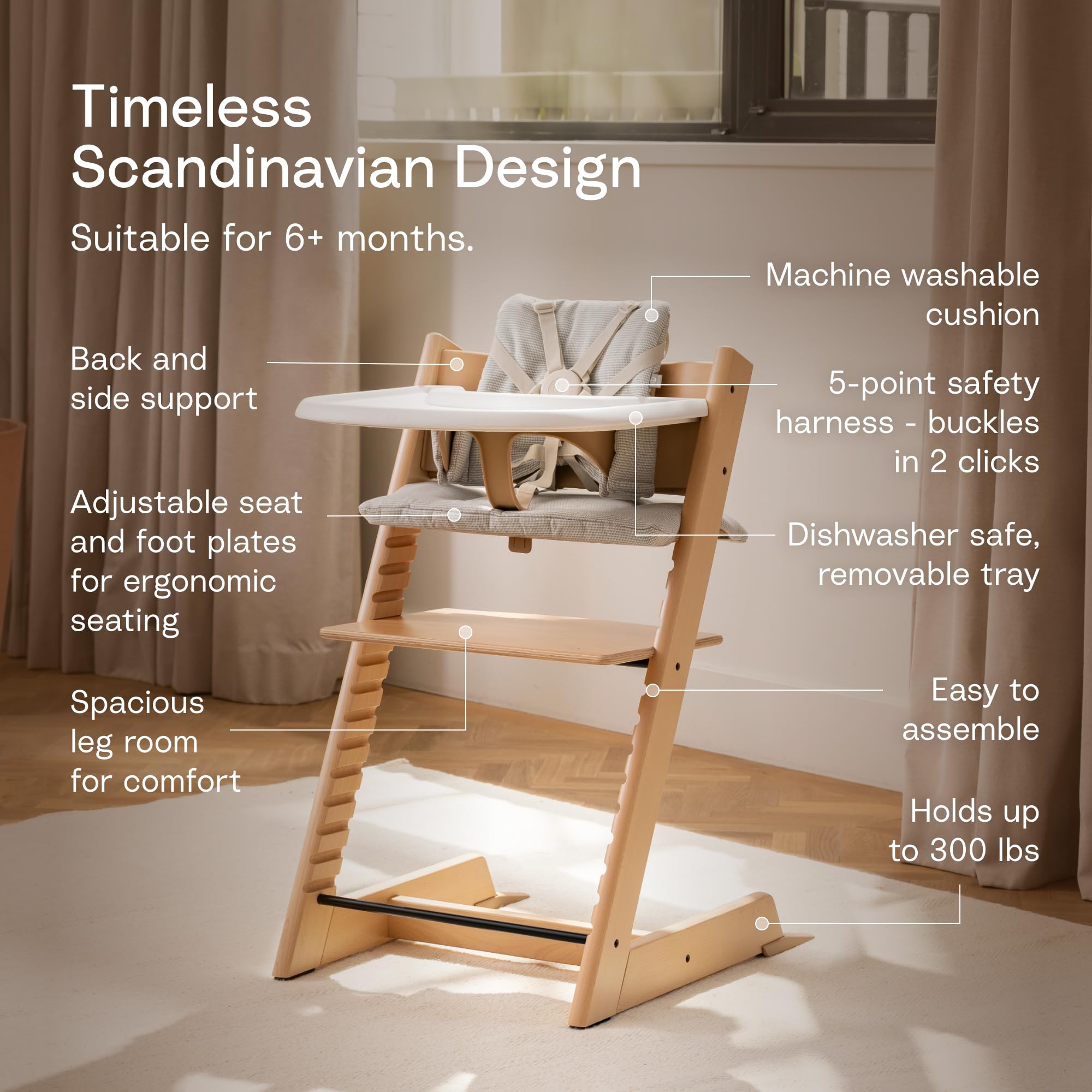 Amazon.com : Stokke Tripp Trapp High Chair 2 (Storm Grey), Cushion