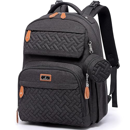BabbleRoo - Mochila para pañales unisex con cambiador funda para chupón y correas para cochecito mochila multifuncional impermeable para viajes para BabbleRoo - Mochila para pañales unisex con cambiador funda para chupón y correas para cochecito mochila multifuncional impermeable para viajes para