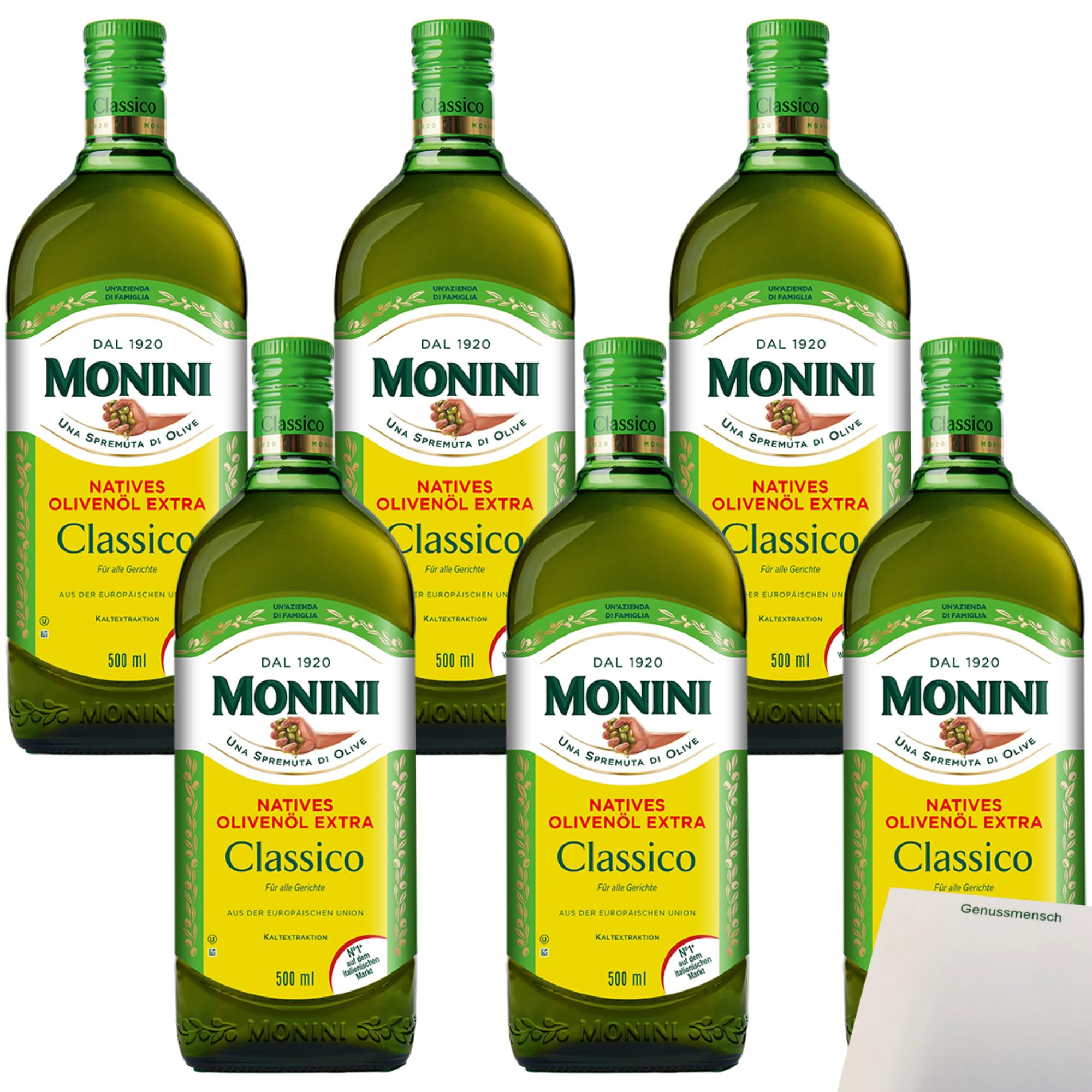 Monini Natives Olivenöl Extra Bundle 6x500ml Flasche
