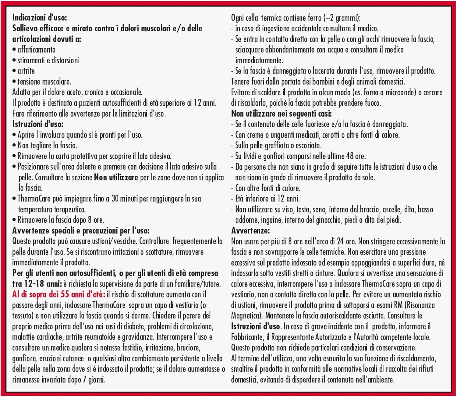 ThermaCare Versatile Fasce Autoriscaldanti a Calore Terapeutico per Dolore Localizzato, 8 Ore Calore Costante, 6 Fasce Monouso