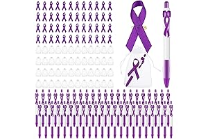 Qilery 150 Pcs Lung Cancer Ribbon Pin for Public Events, Charity Volunteers, Supplies