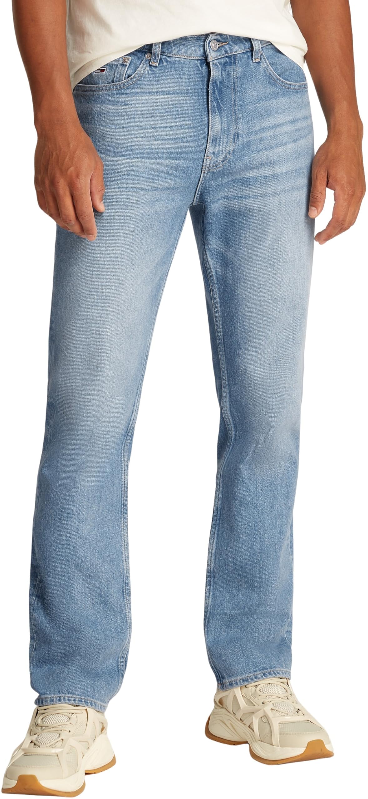 Tommy Jeans Men's Ryan Regular Straight Fit Jeans, Blue (Denim Light), 30W/34L