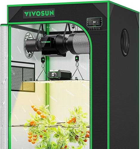 Miniatura 2 de VIVOSUN GIY - Sistema de tienda de cultivo inteligente 2 x 2, kit de tienda de cultivo integrado con WiFi, con ventilación y circulación automática,