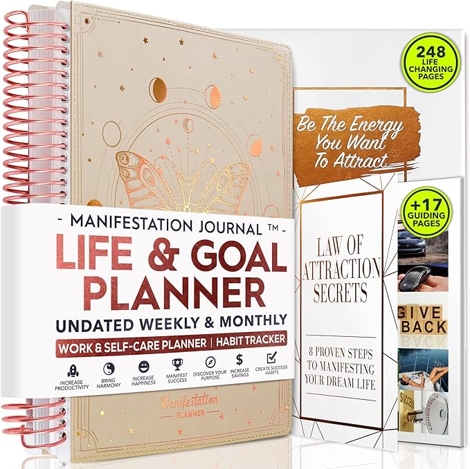 Manifestation Journal – Hourly, Weekly & Monthly Planner |…