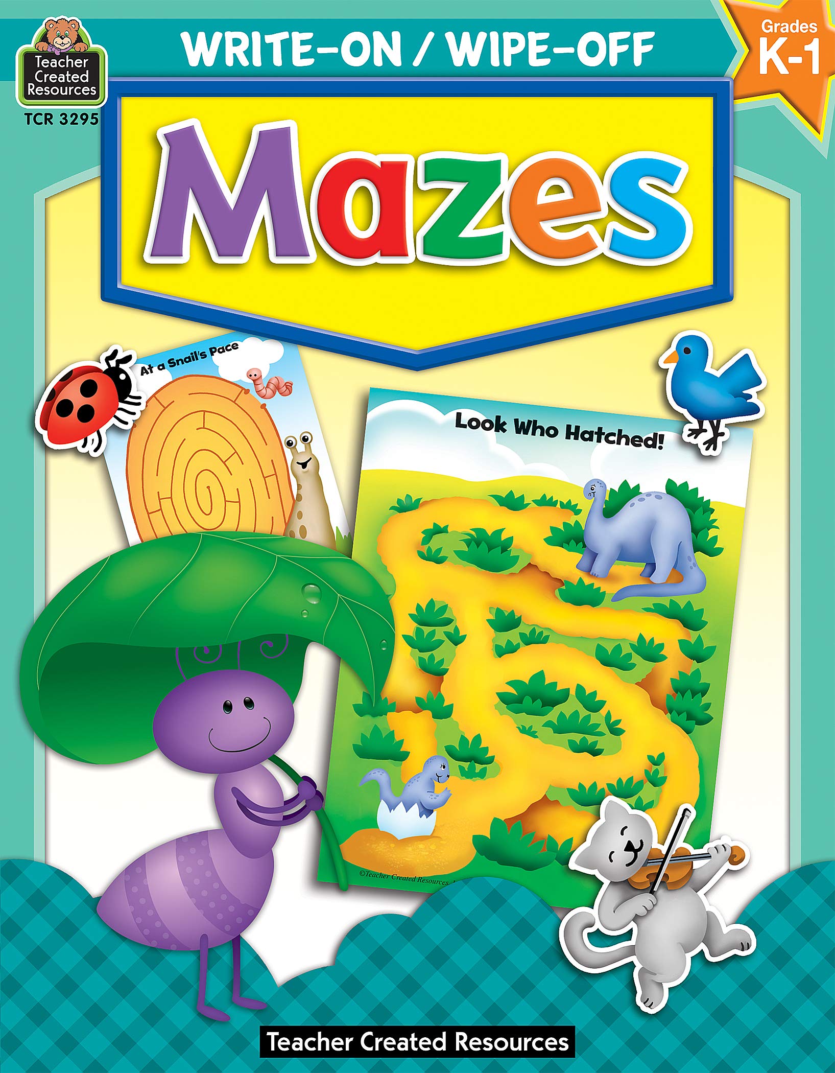 Snapklik.com : Teacher Created Resources Mazes Write-On Wipe-Off Book