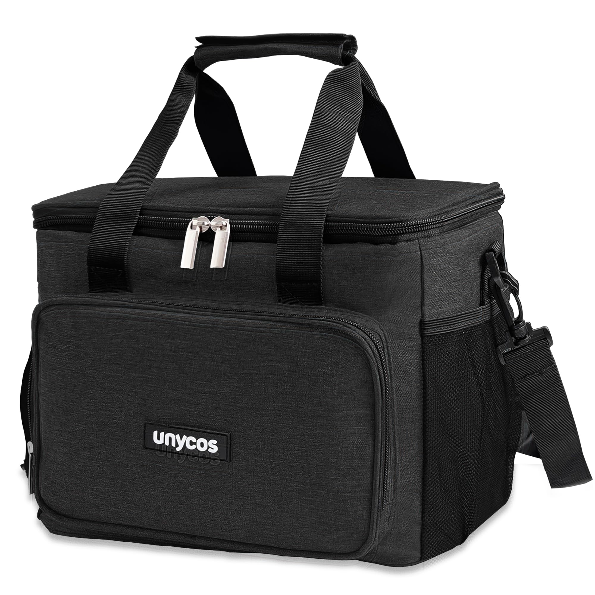 unycos - Bolsa Térmica Porta Alimentos 10L - Nevera Portátil, Lunch Box Impermeable, Hermética e Isotérmica, Porta Fiambrera para Almuerzo, Oficina, Viaje, Pícnic o Colegio (Gris Oscuro)