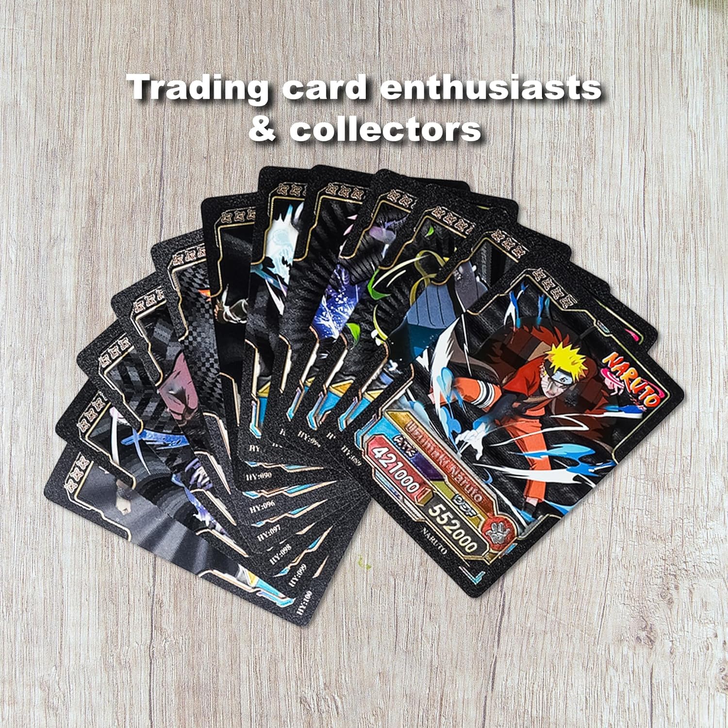 naruto pokemon cards FowWelt Anime – 55 PCS Black Edition | Premium Foil Collector Pack | Unofficial Trading Cards for Fans | Ninja Gift for Boys & Girls Ages 14+ Pokemon:68. Machamp 19 (Land of Waves Magic the Gathering-Edge of bandai one piece