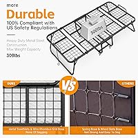 Vista 6 de INTERGREAT Folding Bed with Mattress, Roll Away Beds with Mattress for Adults, Single Cot Foldable Rollaway Beds, 75" x 31" Portable Bed for Easy