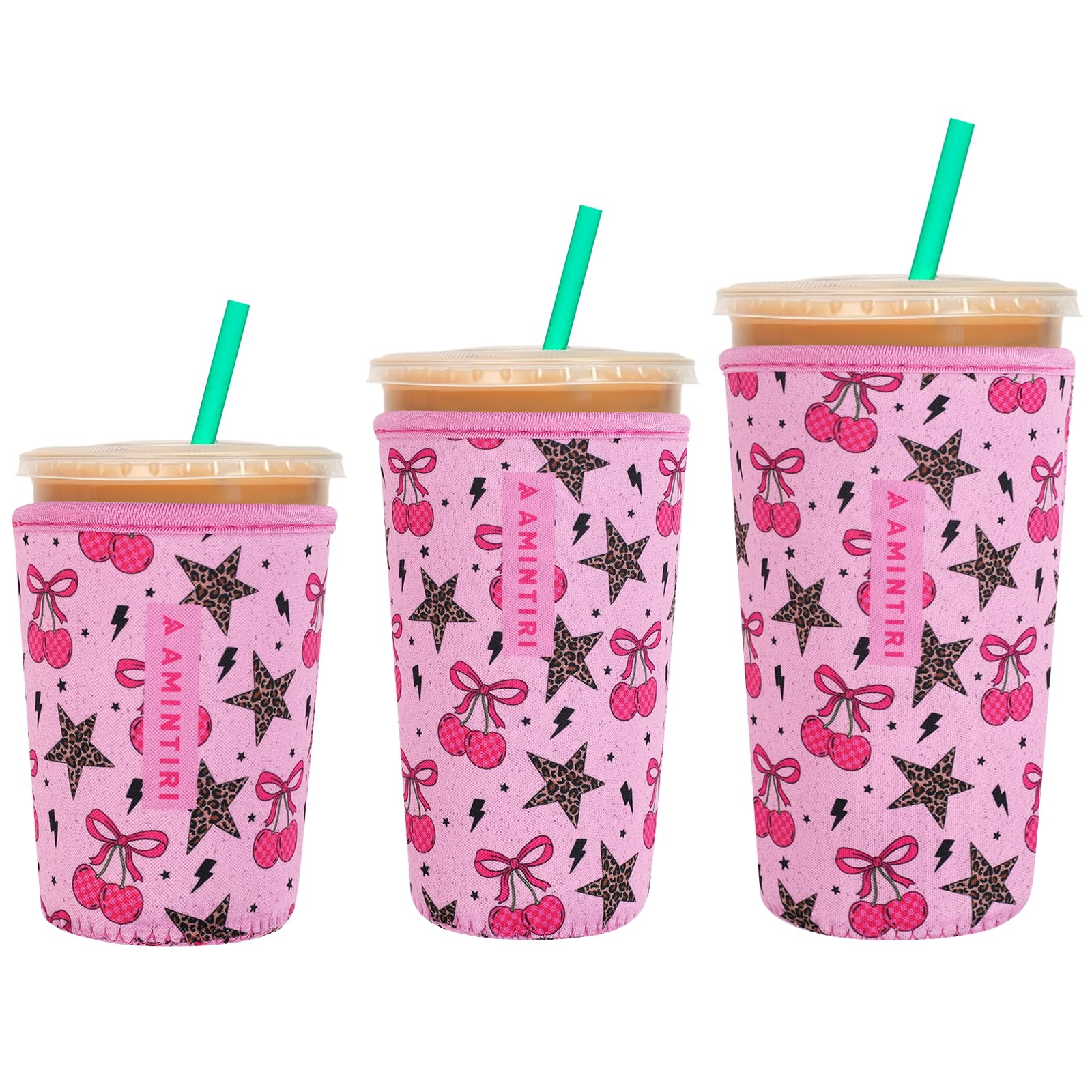 Reusable Insulator Neoprene Sleeve for Iced Coffee &amp; Cold Soda