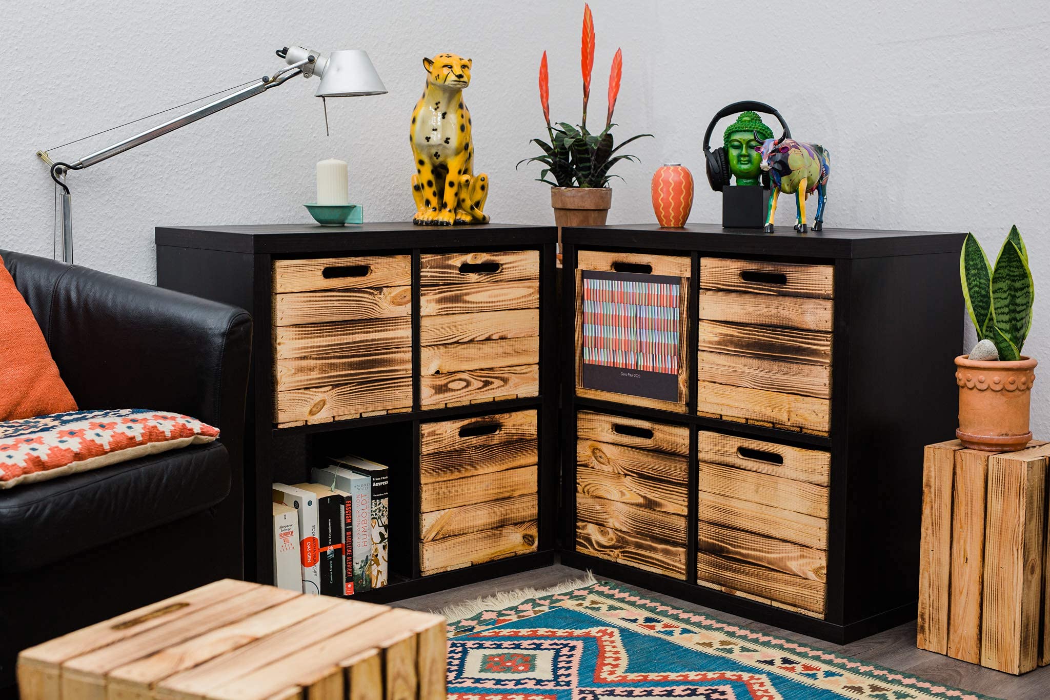 Wooden Box Storage Box Sliding Chest Flamed Suitable for All