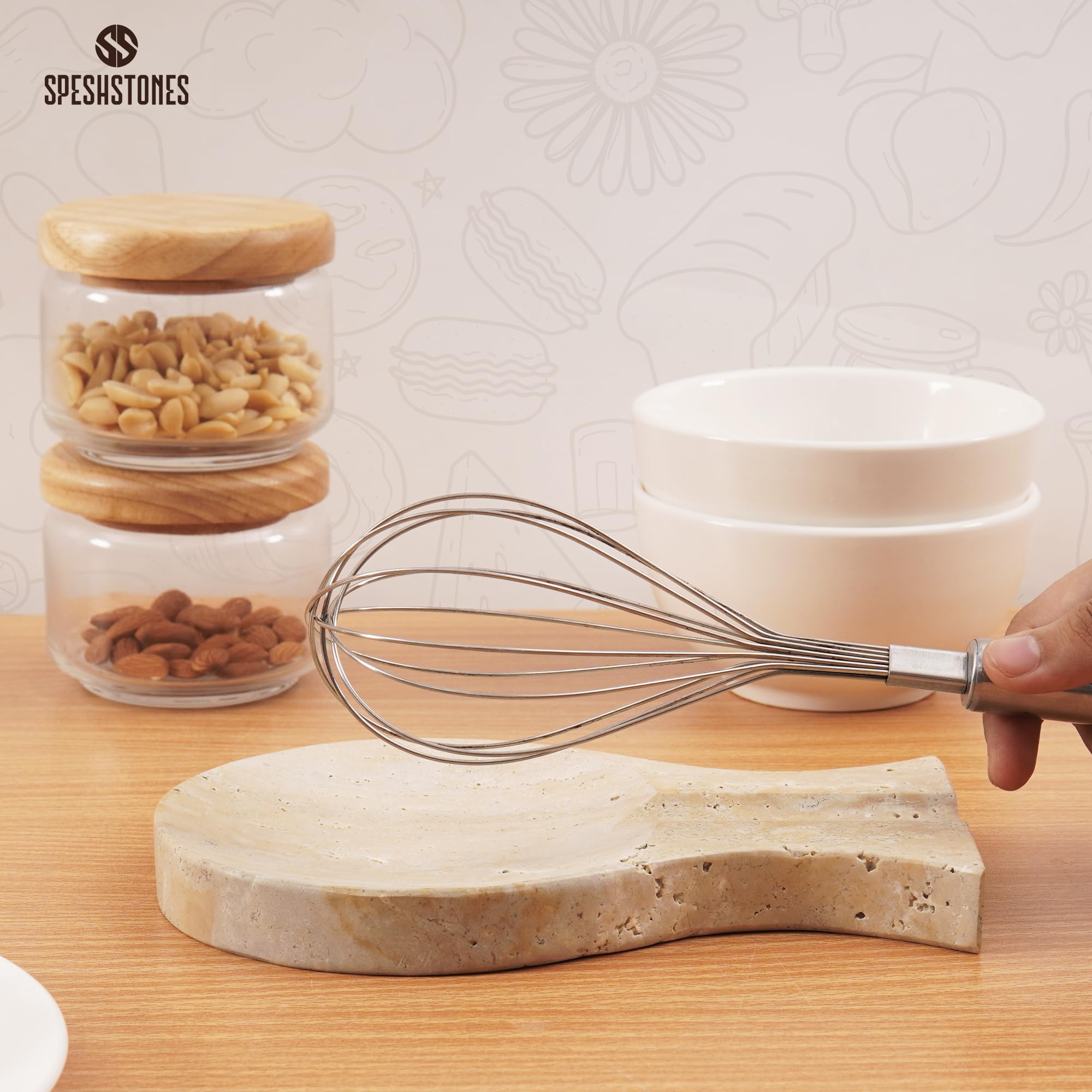 Navaris Set Da 2 Poggiamestoli In Marmo Bianco Con Piedini Antiscivolo - Elegante E Pratico Per Cucina - Foto 8