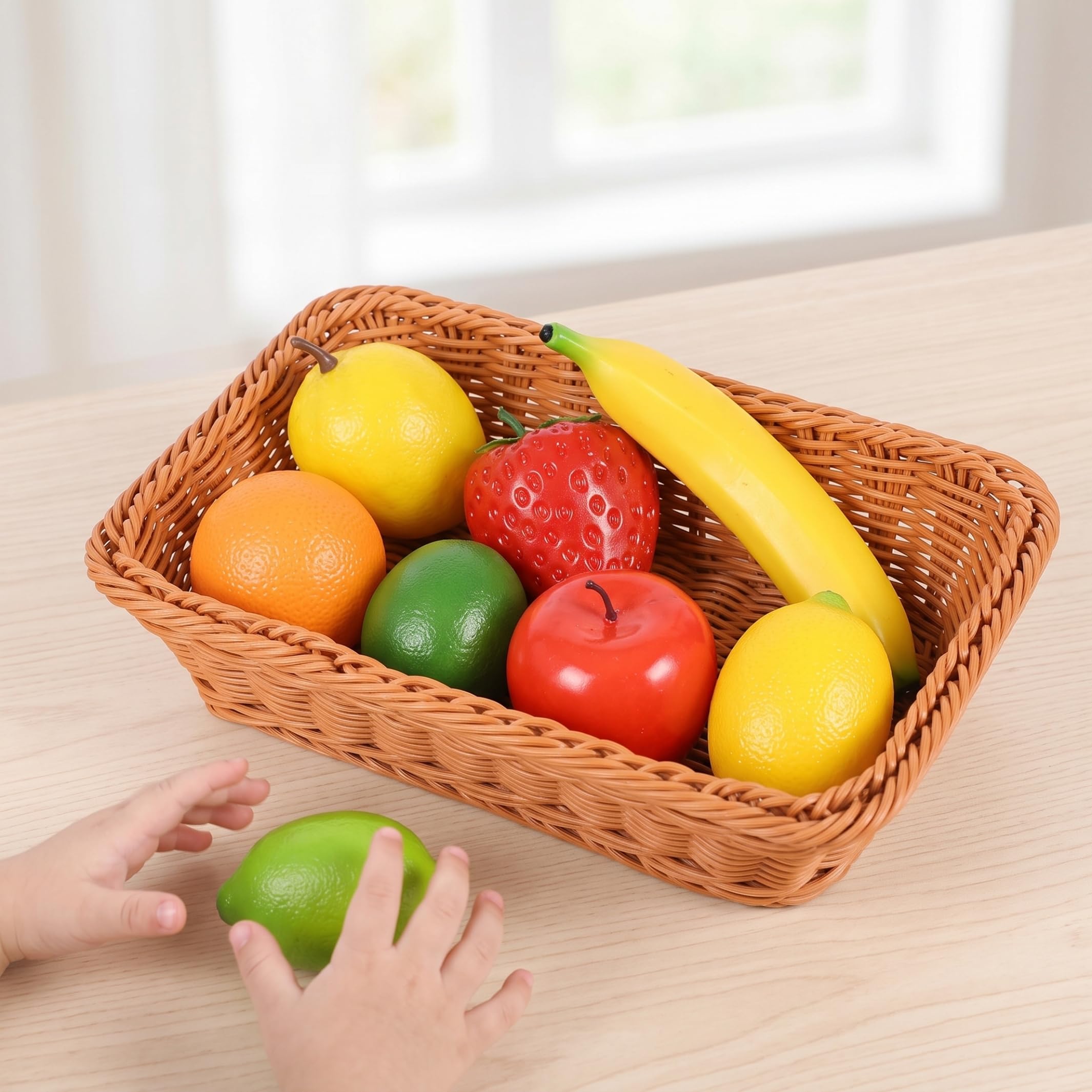 Strumenti musicali per bambini, set di shaker per frutta da 7 pezzi con cestino