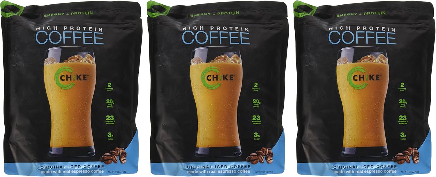 Chike Nutrition High Protein Coffee 1.1lb (Pack of 3)