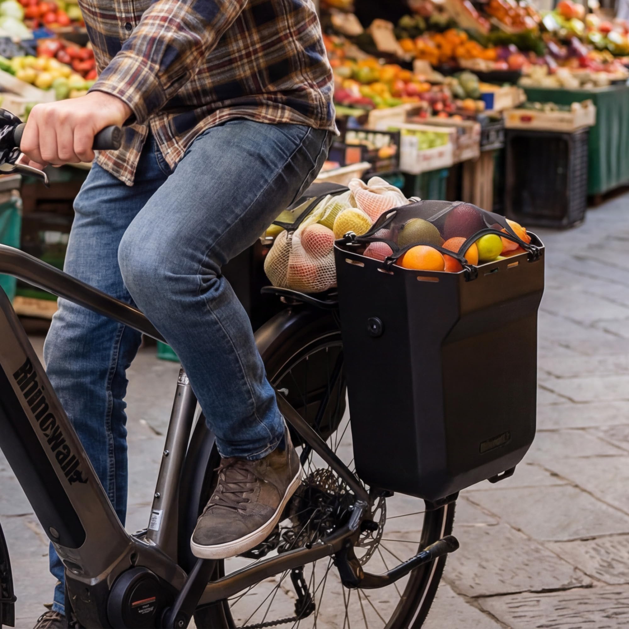 Rhinowalk Torba na bagażnik rowerowy, 20 l, bagażnik rowerowy, bagażnik rowerowy, bagażnik na tylne koło, kosz na tylne koło