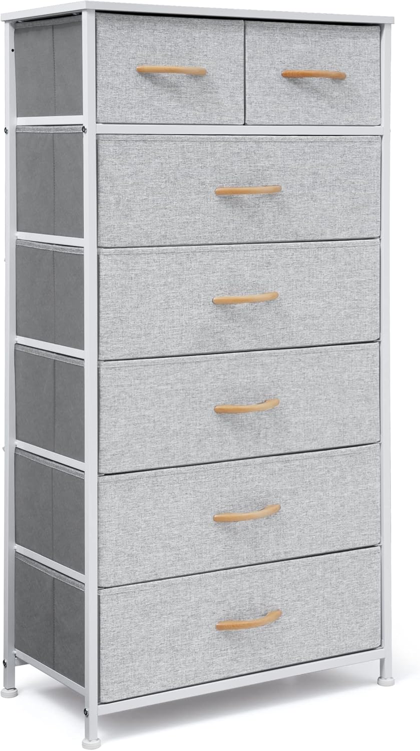 VredHom Tall Dresser Organizer, 7 Drawers Dresser Fabric