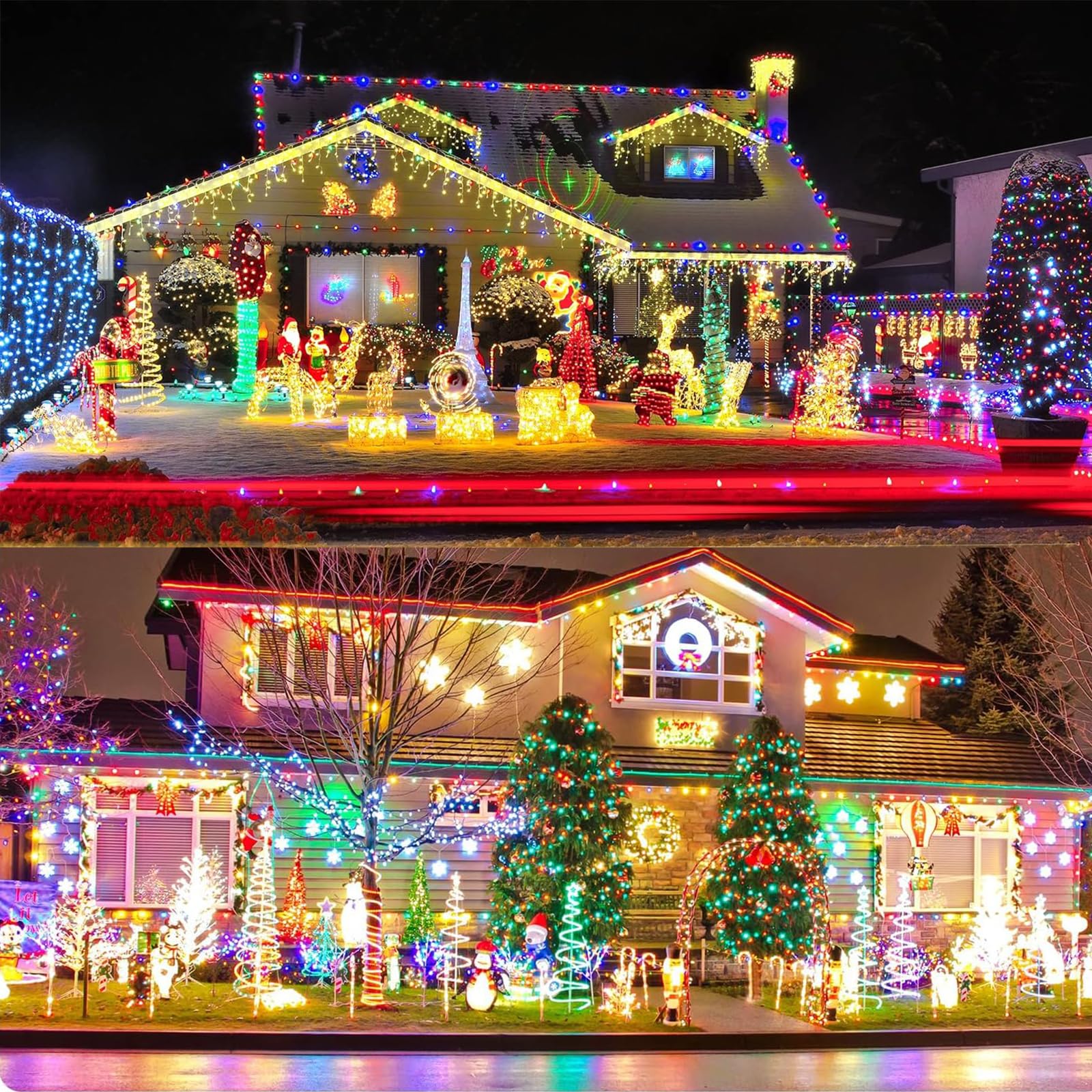 Tacobey Luci Solari Esterno, 20M 200 LED Catena Luminosa Esterno Solare Impermeabile, 8 Modi, Decorative Per Giardino, Cortile (Multicolore)