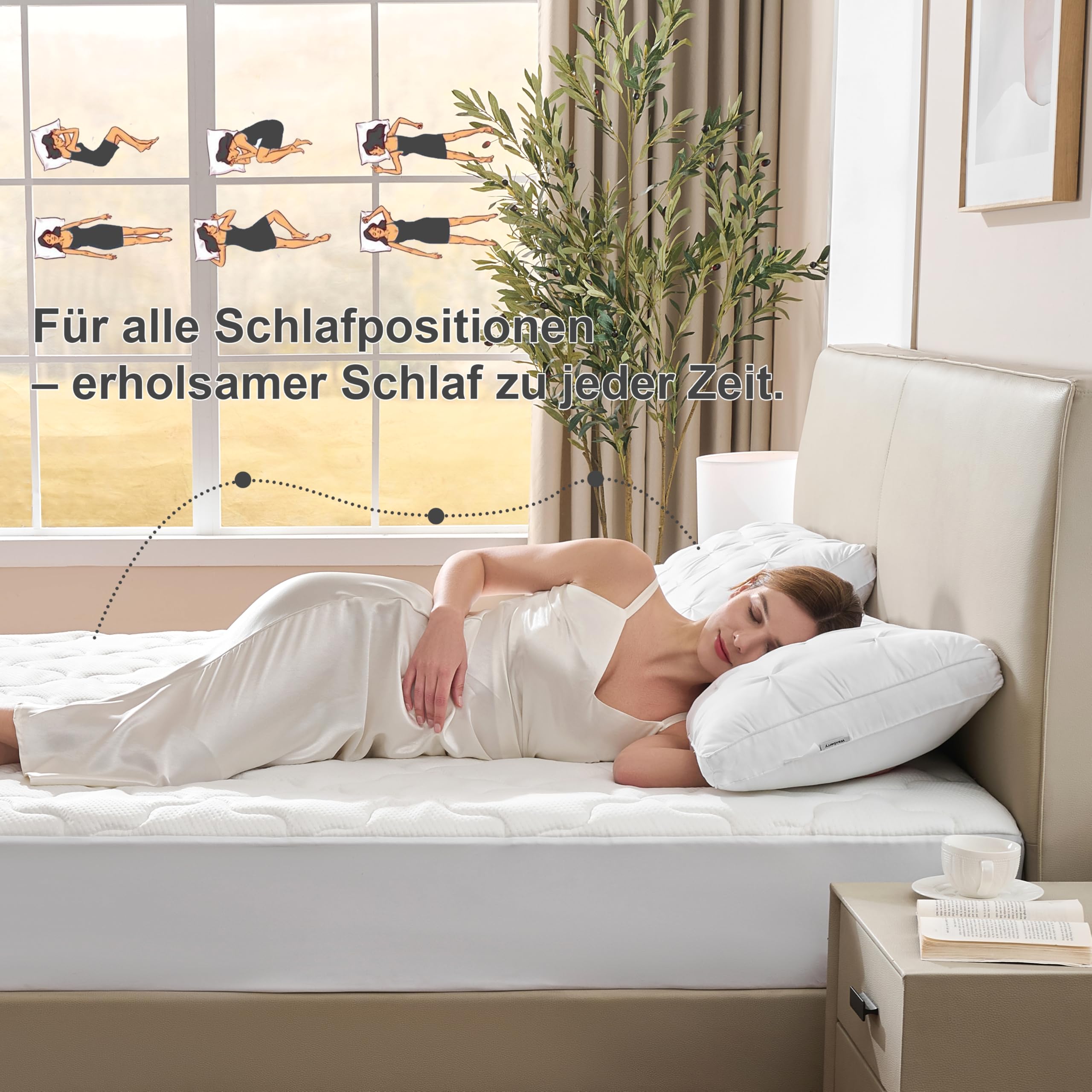 Waxberry Gel Topper 180x200cm | Oeko-TEX® zertifizierte Premium Matratzenauflage mit 30D Memory Schaum & 3D Luftschicht – Atmungsaktiv, Hautfreundlich & rutschfest Matratzen Topper, Weiß