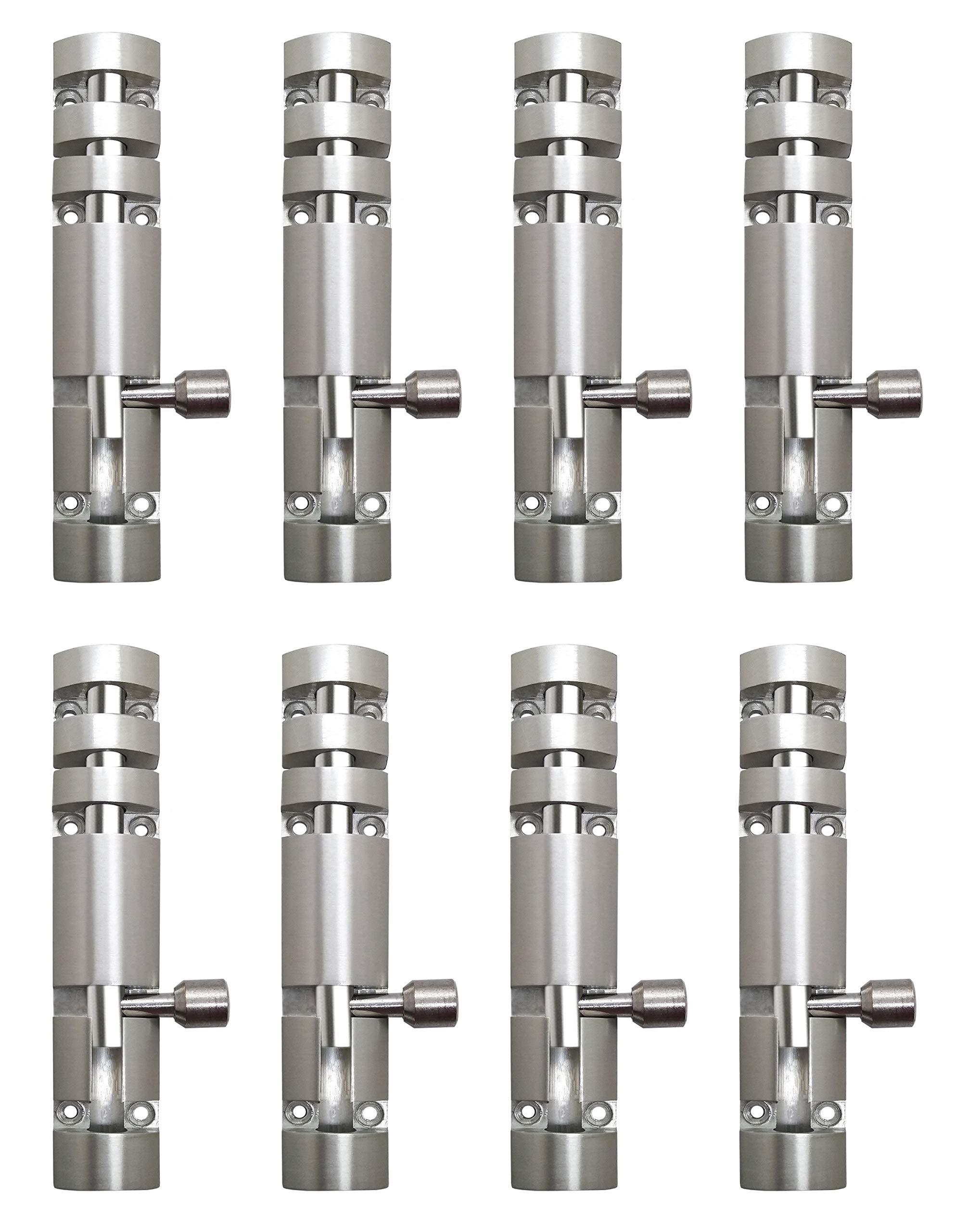Life Vision Half Round Style Zaylo (Aluminium Body with Steel Rods and Knob) Tower Bolts 4 inch S.S. Finish Pack of 8 Pcs. (B0827VKGLQ) Amazon Price History, Amazon Price Tracker