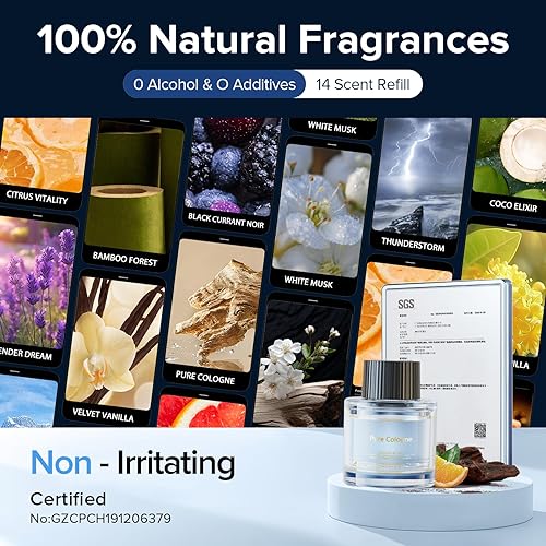 Miniatura 6 de Ceeniu Ambientadores inteligentes para automóvil, ambientadores de automóvil de larga duración, sin fugas, difusor de automóvil portátil con carga