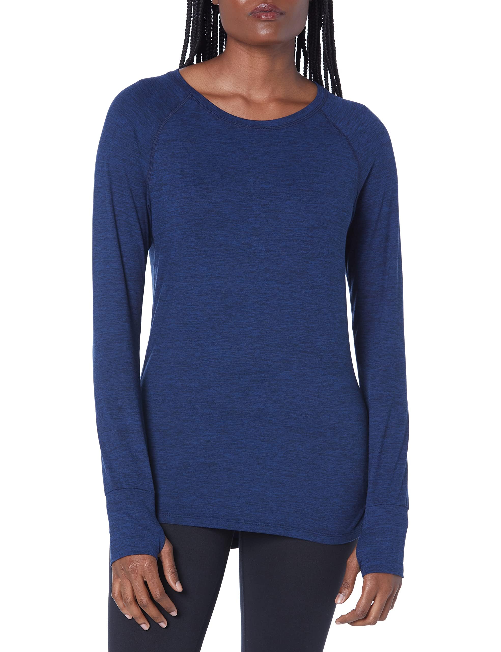 Womens Brushed Tech Stretch Long-Sleeve Crewneck Shirt (Available in Plus Size)