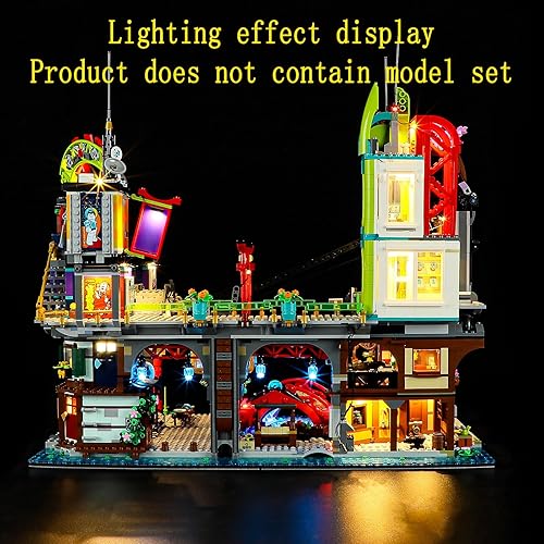 Miniatura 5 de Kit de luces LED compatible con Lego NINJAGO City Markets  para NINJAGO 71799 (juego de modelos no incluido)