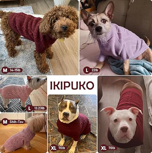 Miniatura 6 de Suéter pequeño para perro con agujero para arnés, ropa de otoño, Acción de Gracias, Navidad, cachorro, sudadera cálida de invierno para caniche de